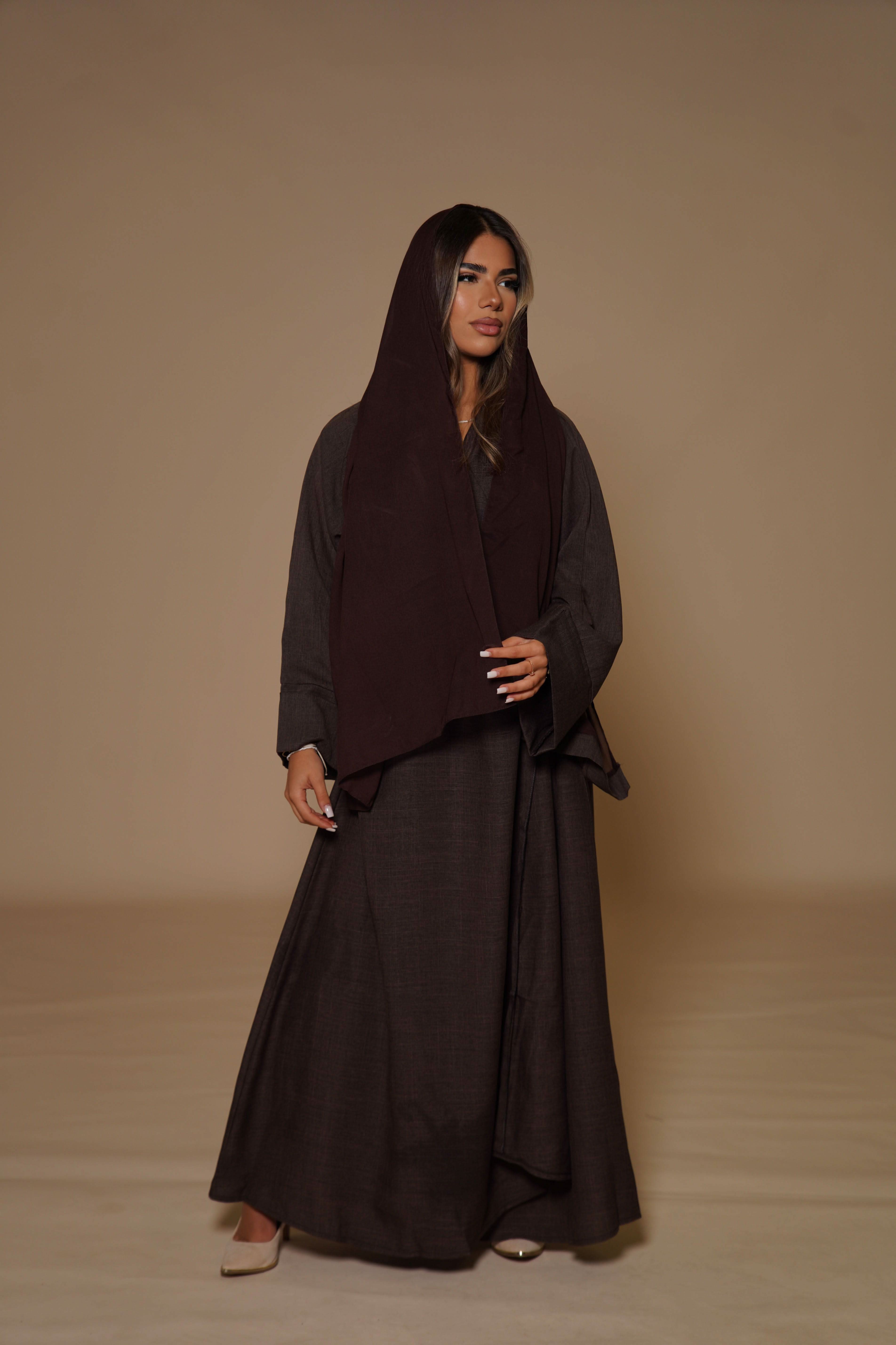 Wickel Linen Abaya - Brown Sugar - Losyana.Shop