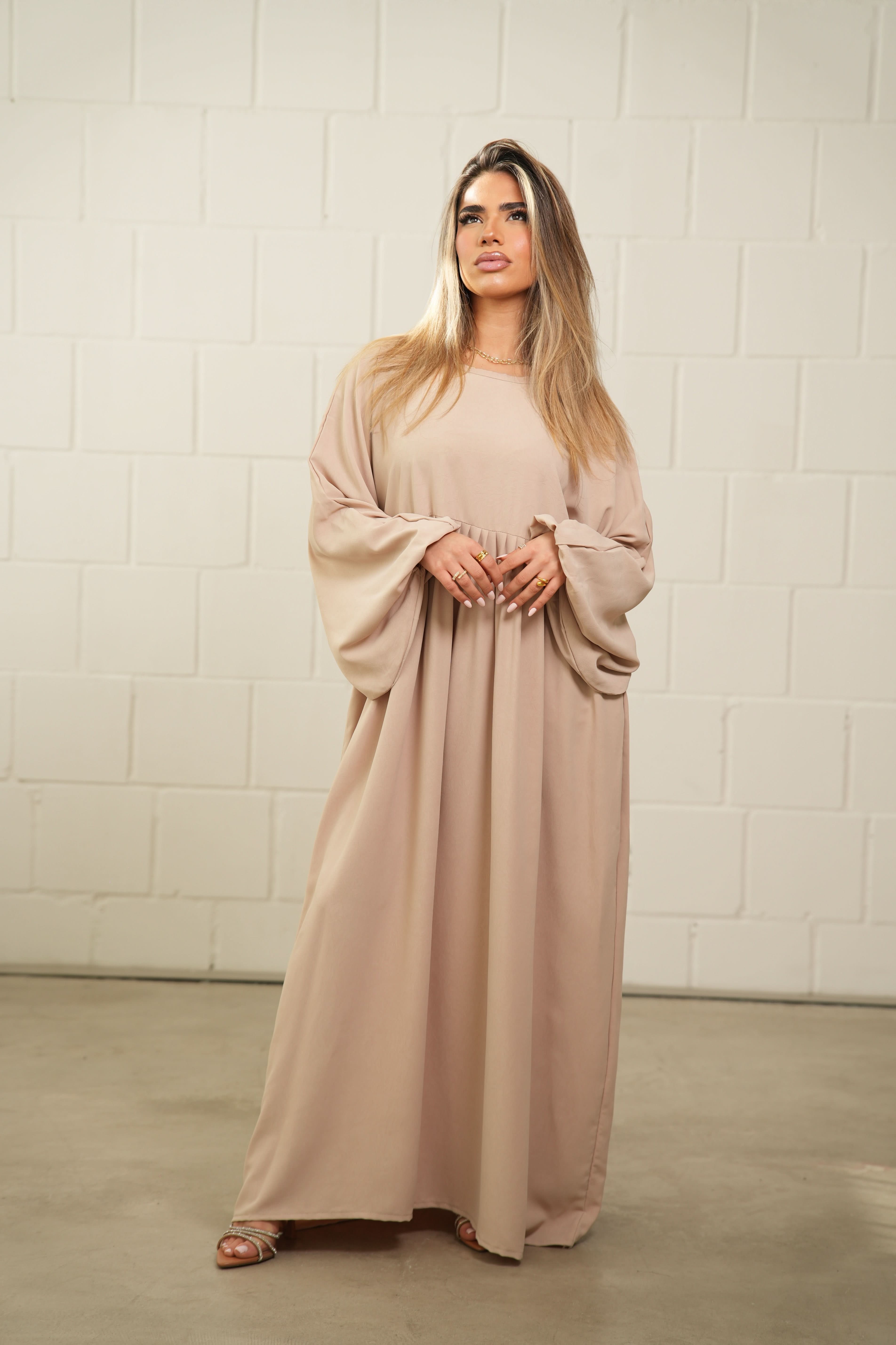 ballon abaya - beige - Losyana.Shop