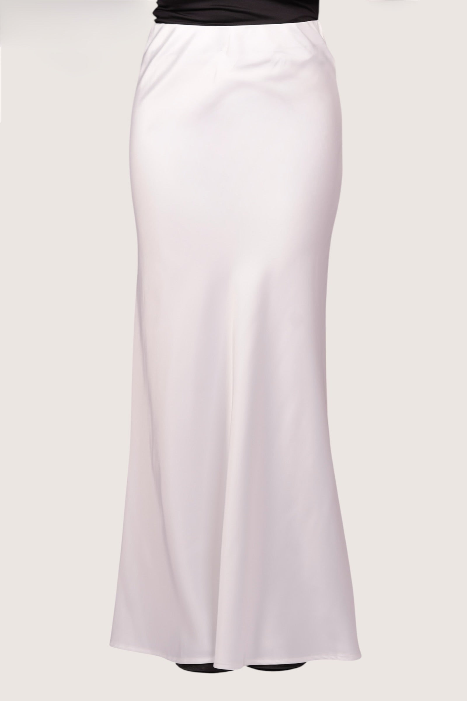 silk muse skirt - white