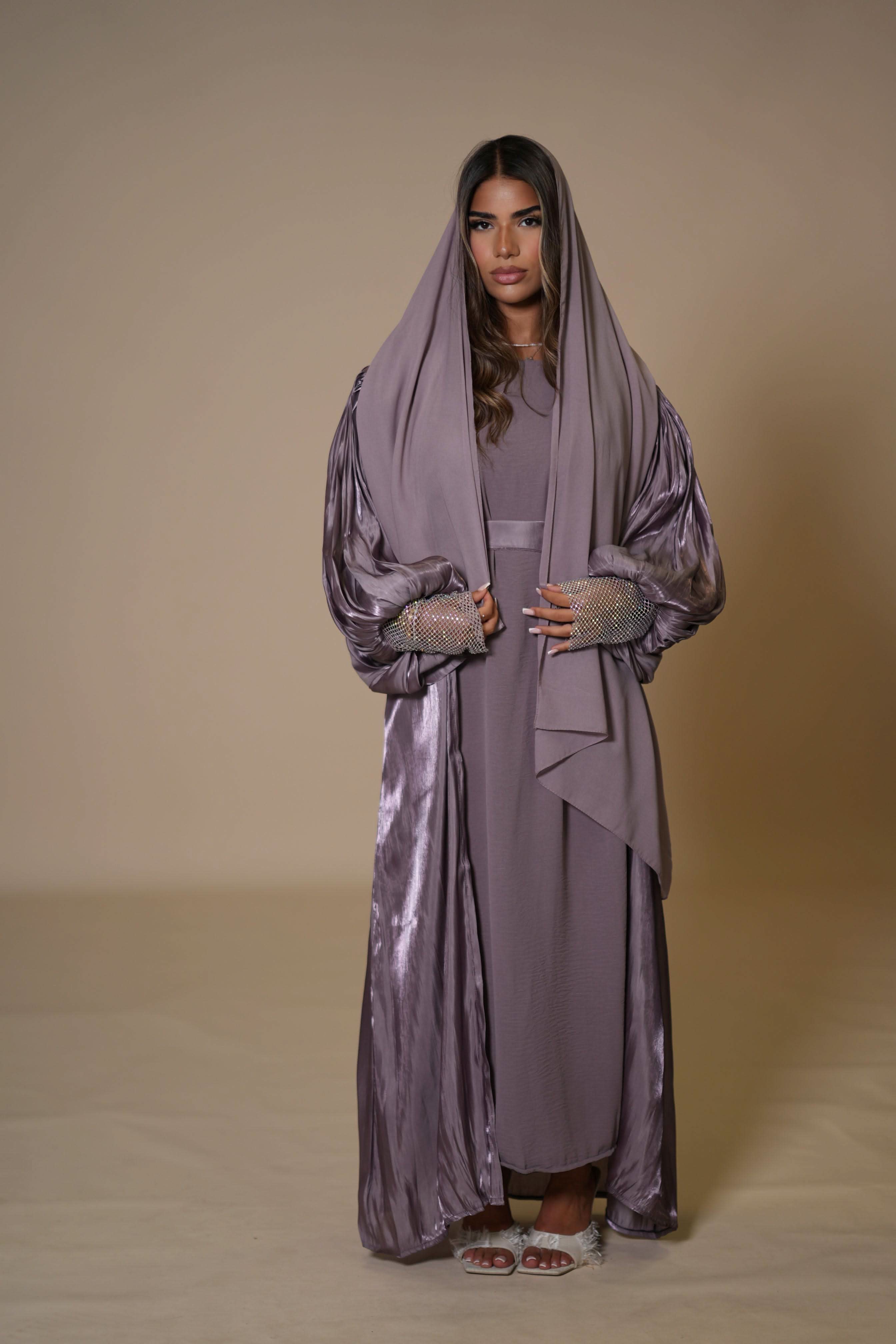 Dubai Abaya - dark lavendel - Losyana.Shop
