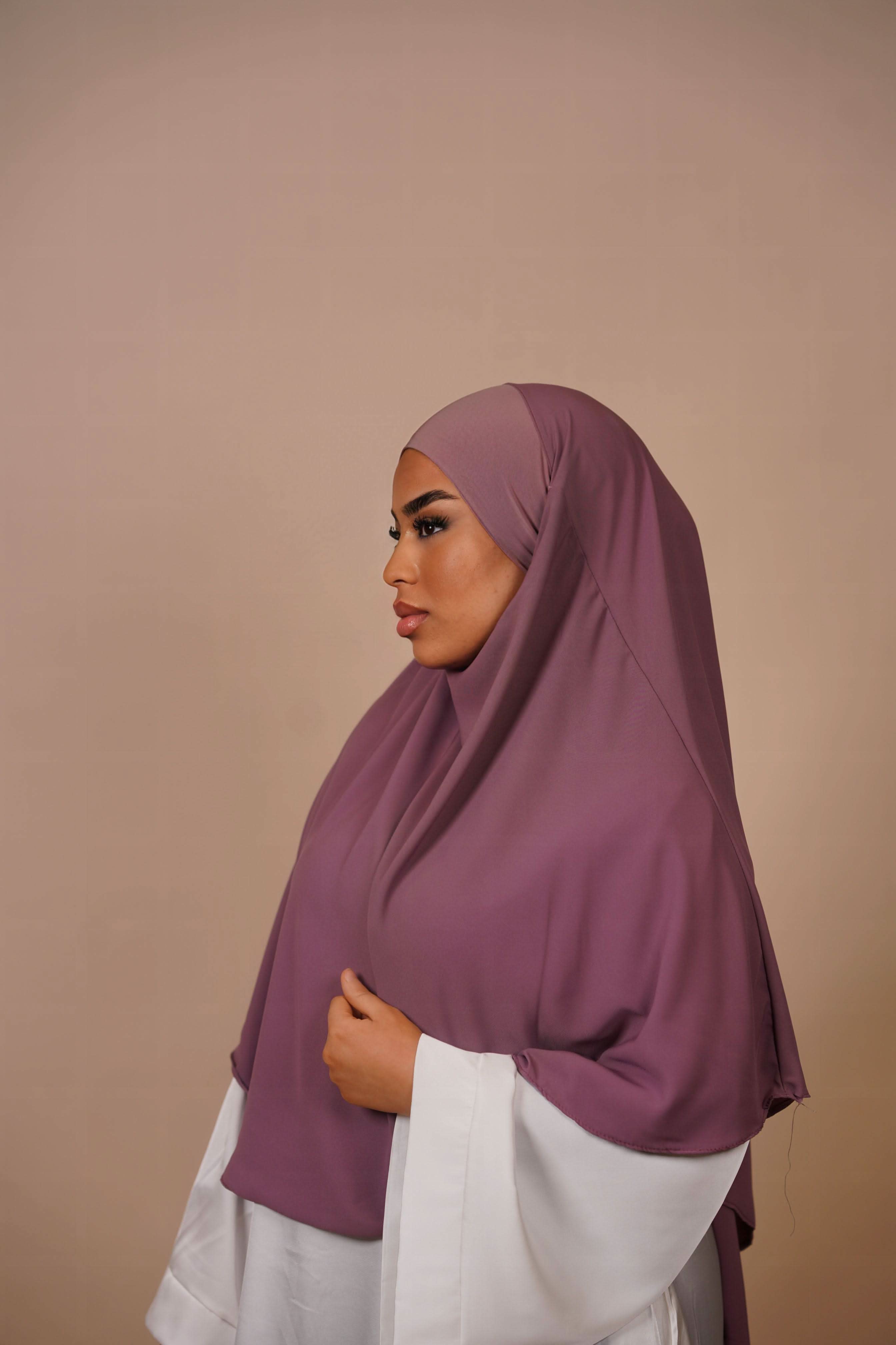 Short Khimar - dark lilac - Losyana.Shop