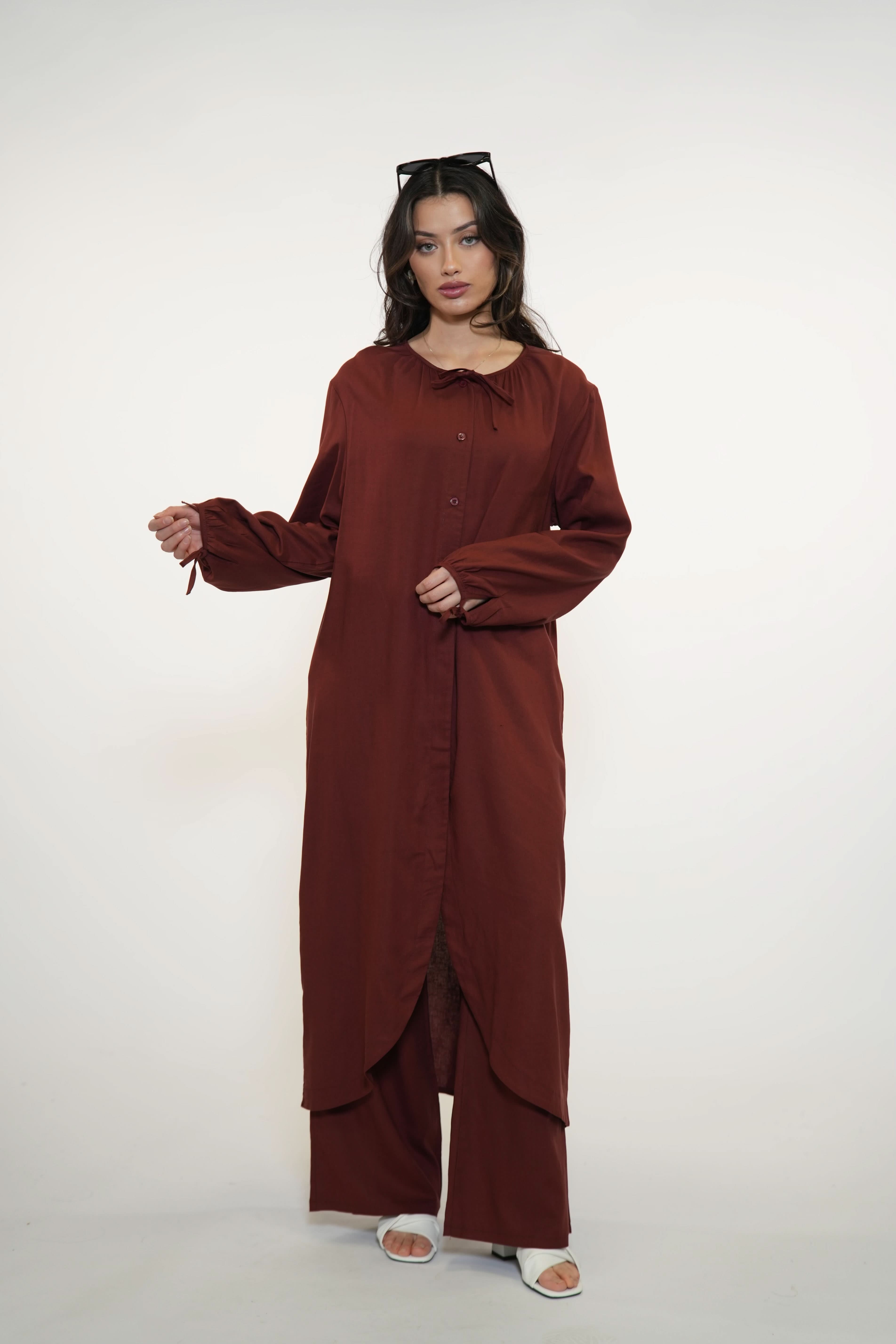 MEDITERRANEAN BREEZE SET - MAROON - Losyana.Shop