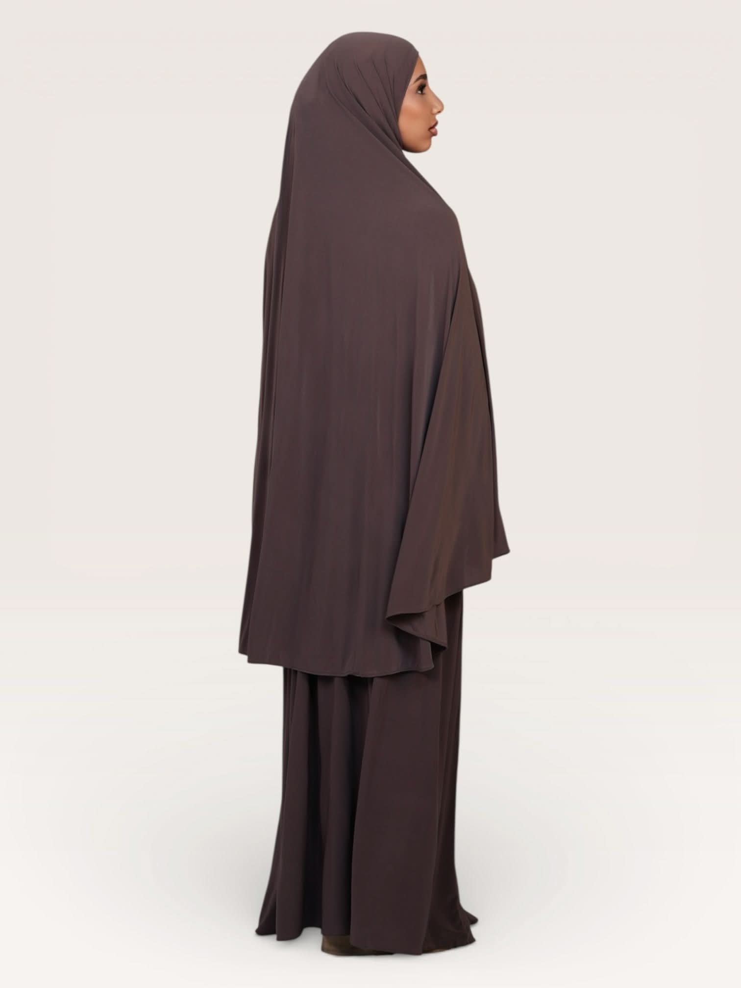premium khimar set - espresso - Losyana.Shop