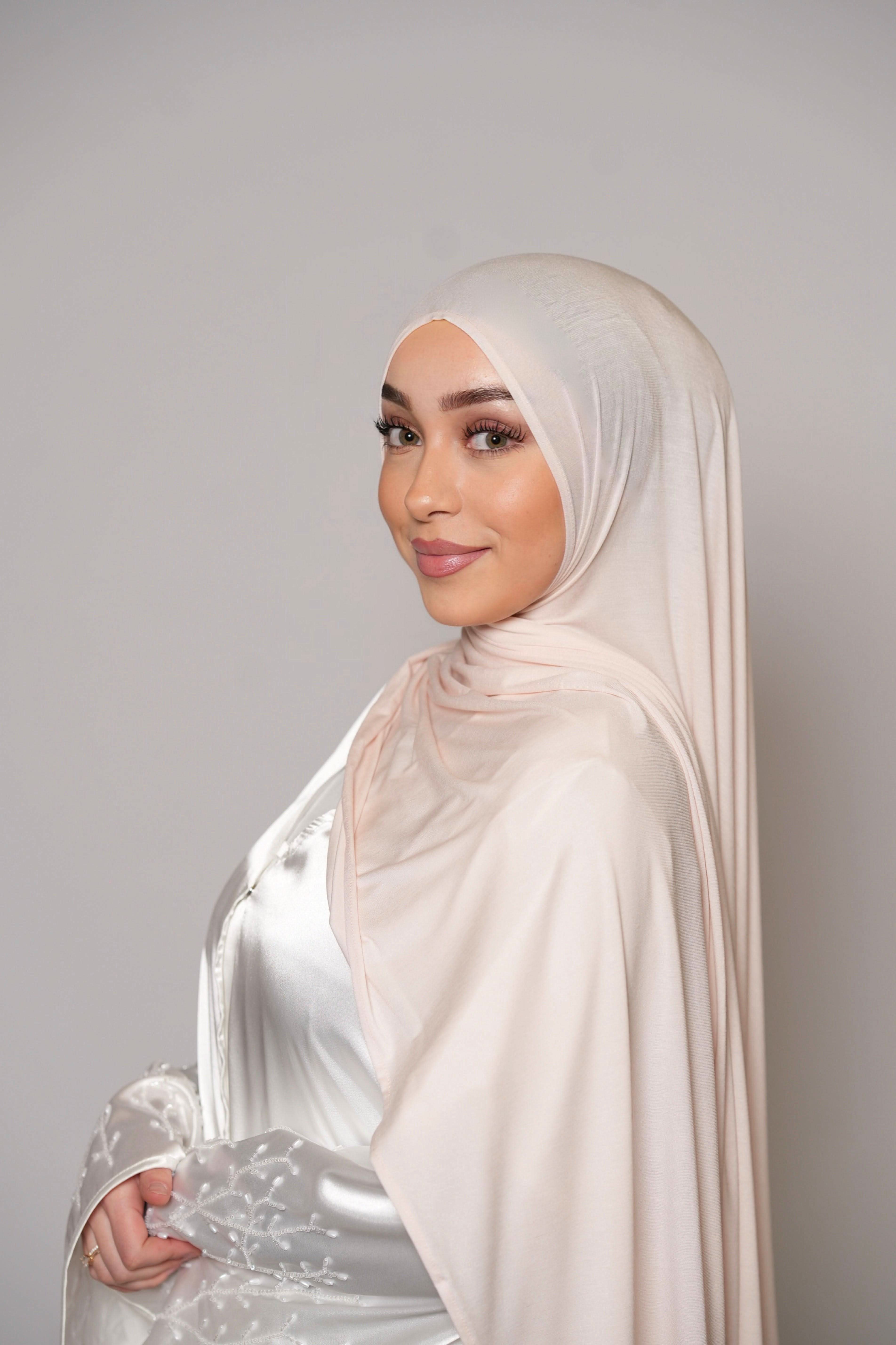 Premium Bamboo Jersey - apricot white - Losyana.Shop