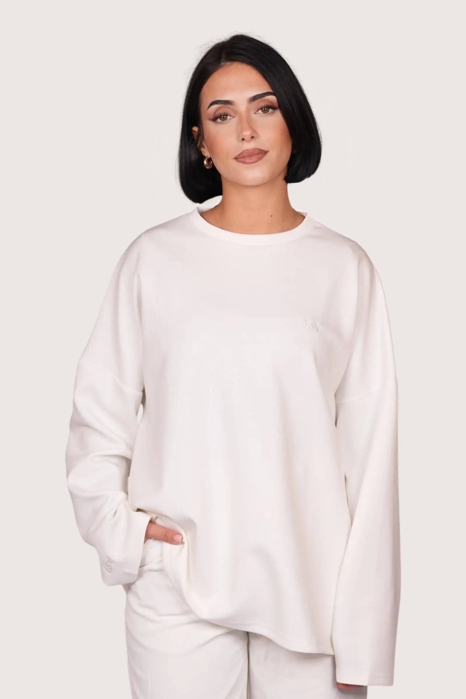 LSY longsleeve - white - Losyana.Shop