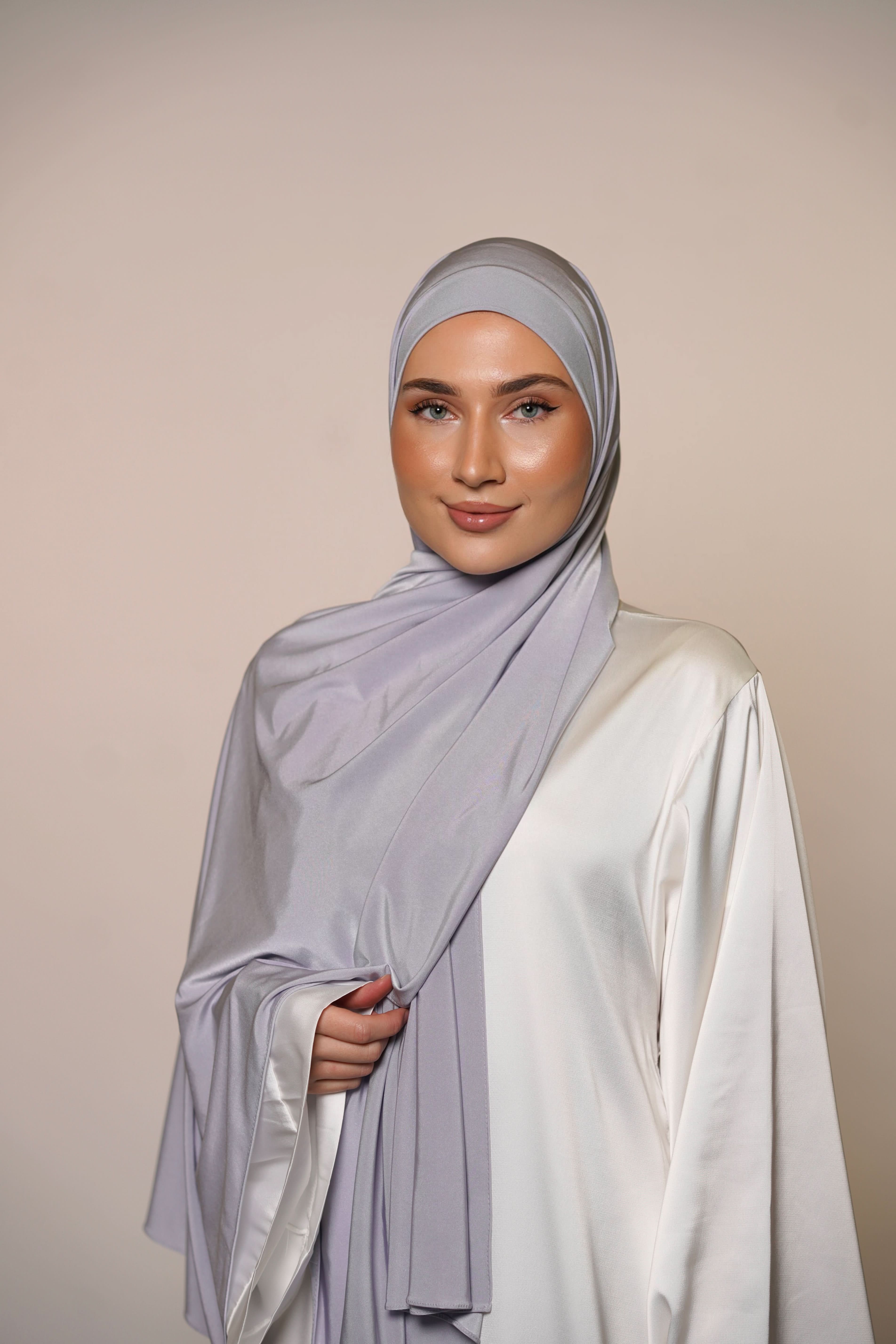 Satin Premium Jersey - silver blue - Losyana.Shop