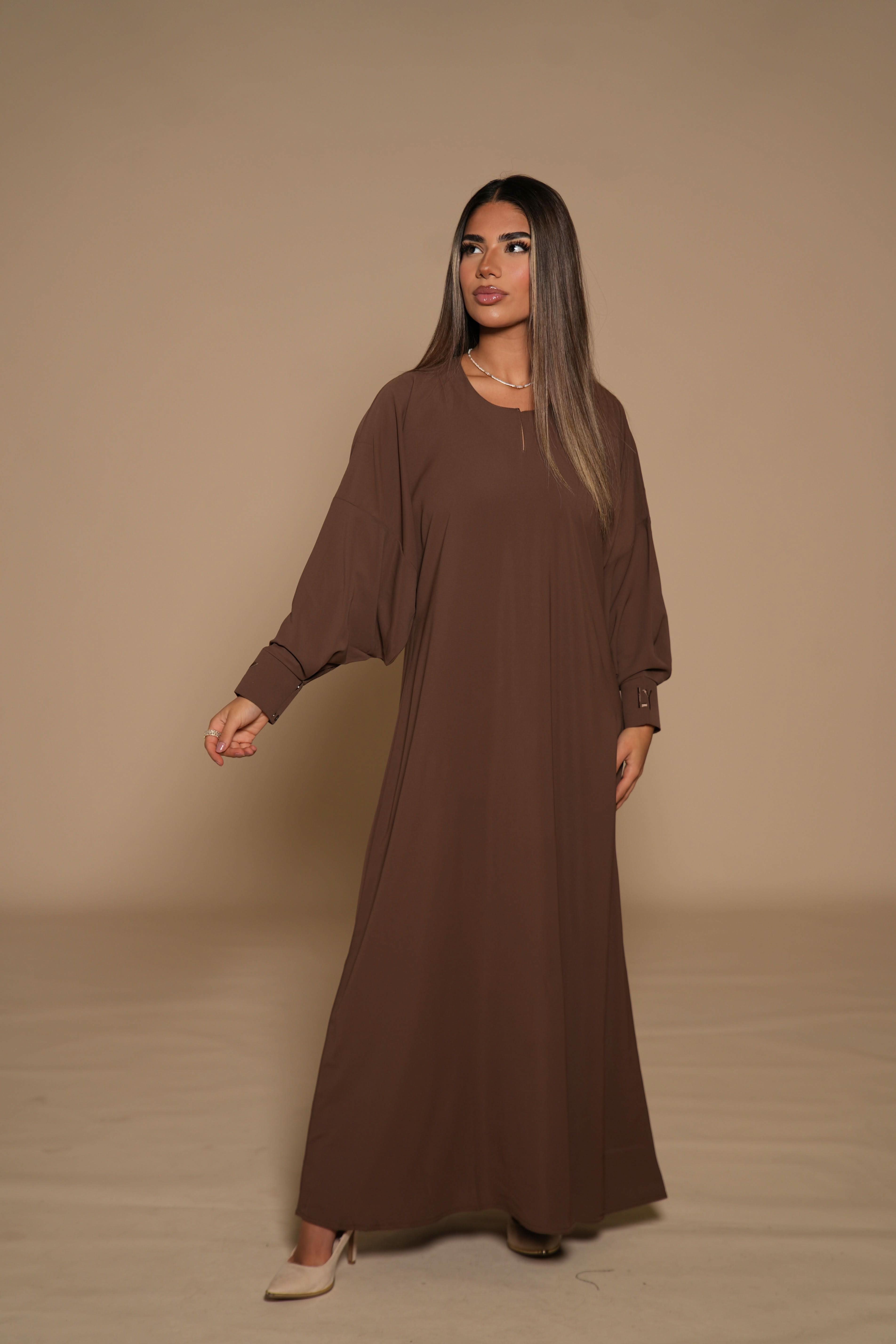 LY Abaya - cocoa - Losyana.Shop