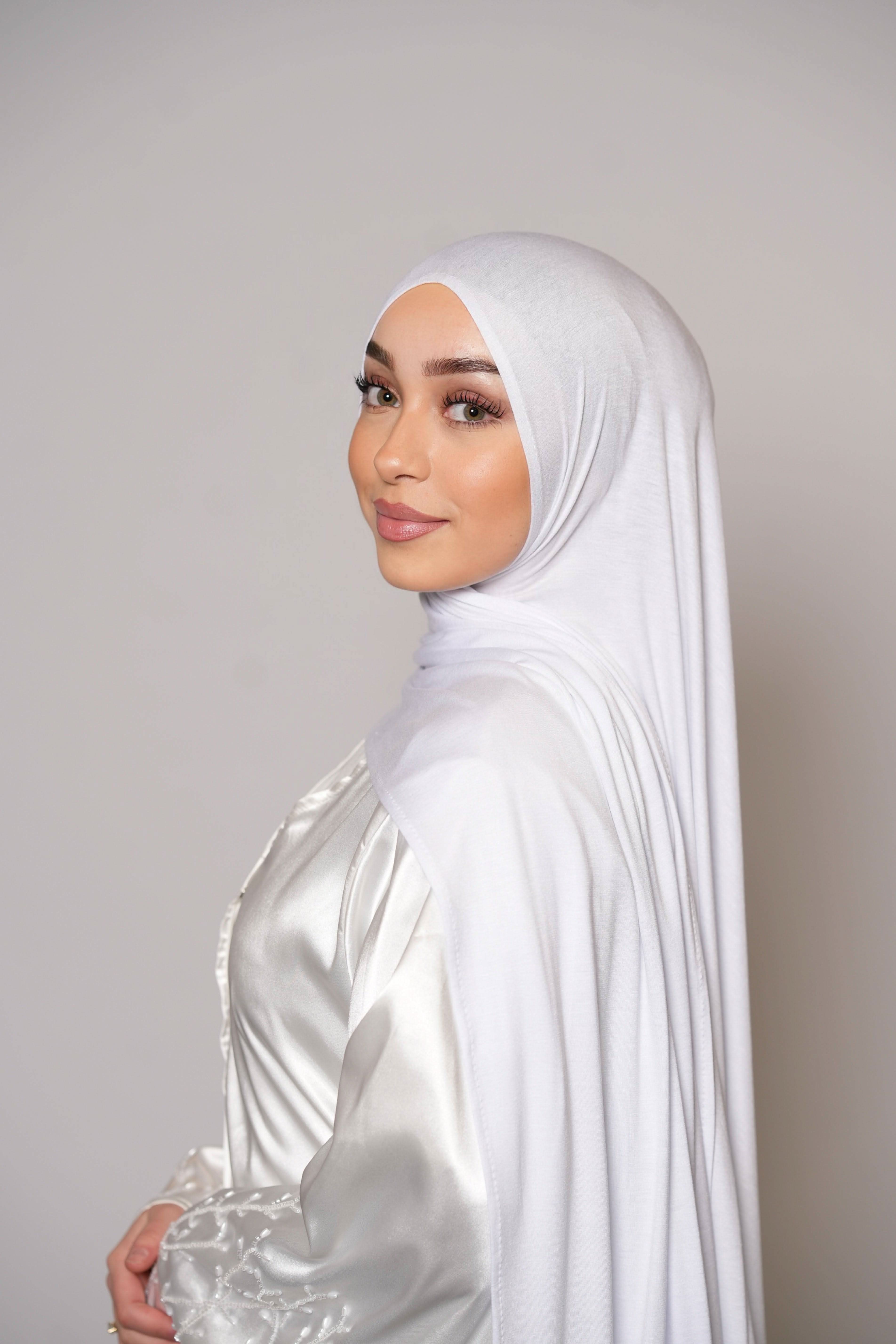 Premium Bamboo Jersey - white - Losyana.Shop