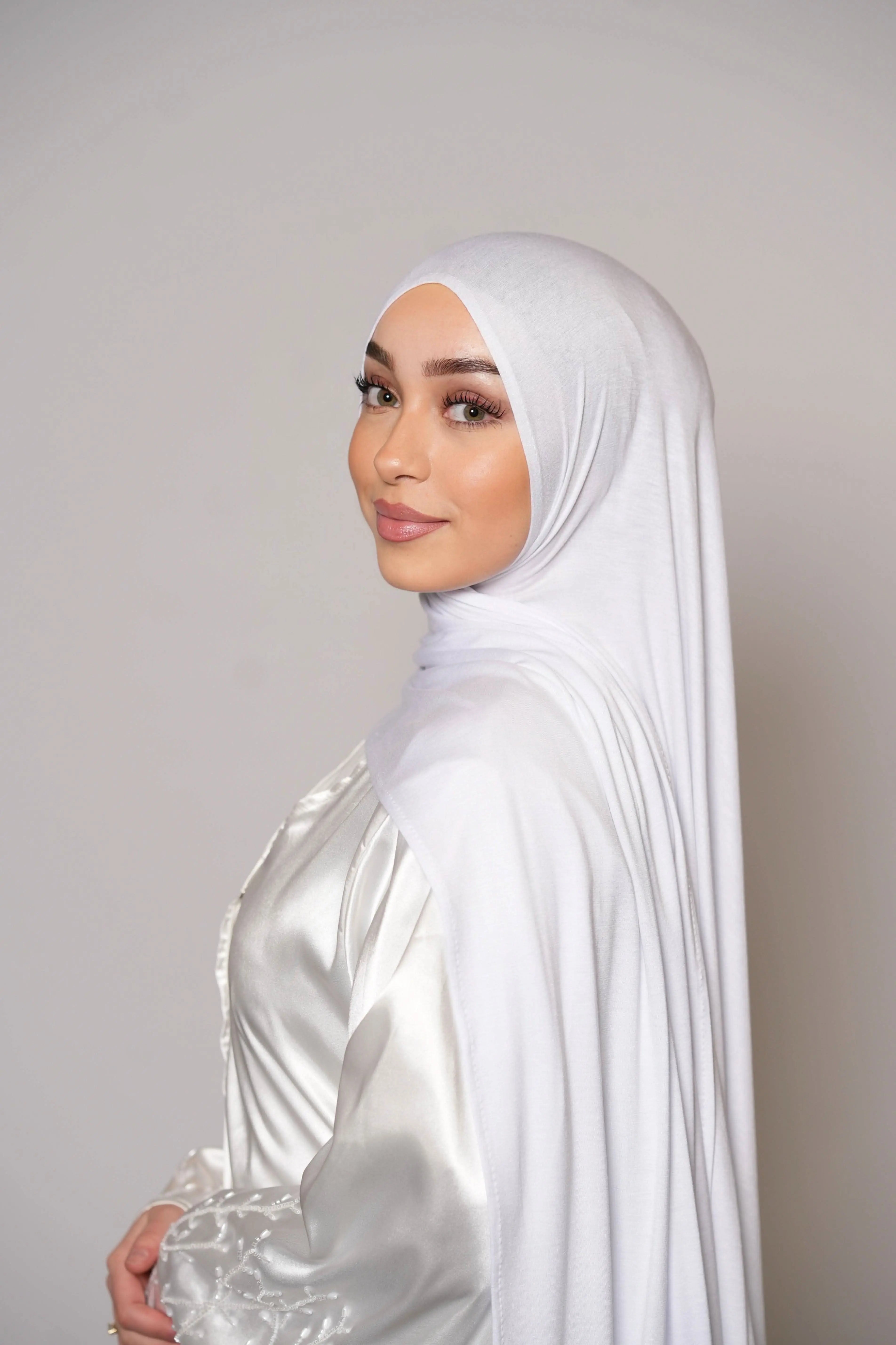 Premium Bamboo Jersey - white - Losyana.Shop