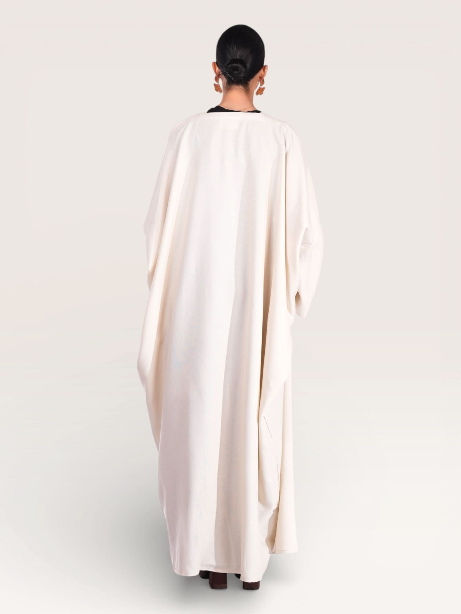 linen abaya/kimono - beige - Losyana.Shop