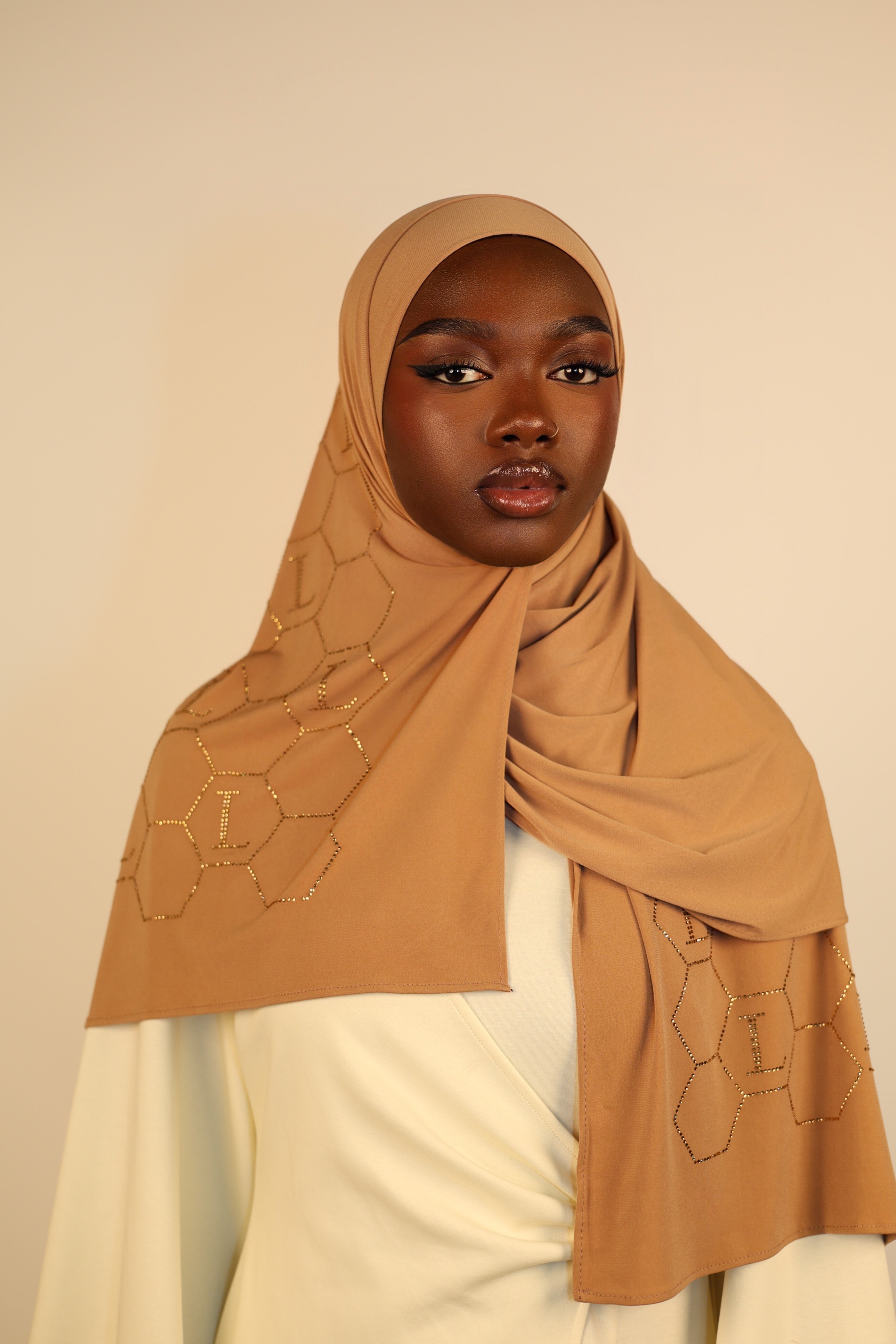 Premium Jersey Strass “L” - mustard