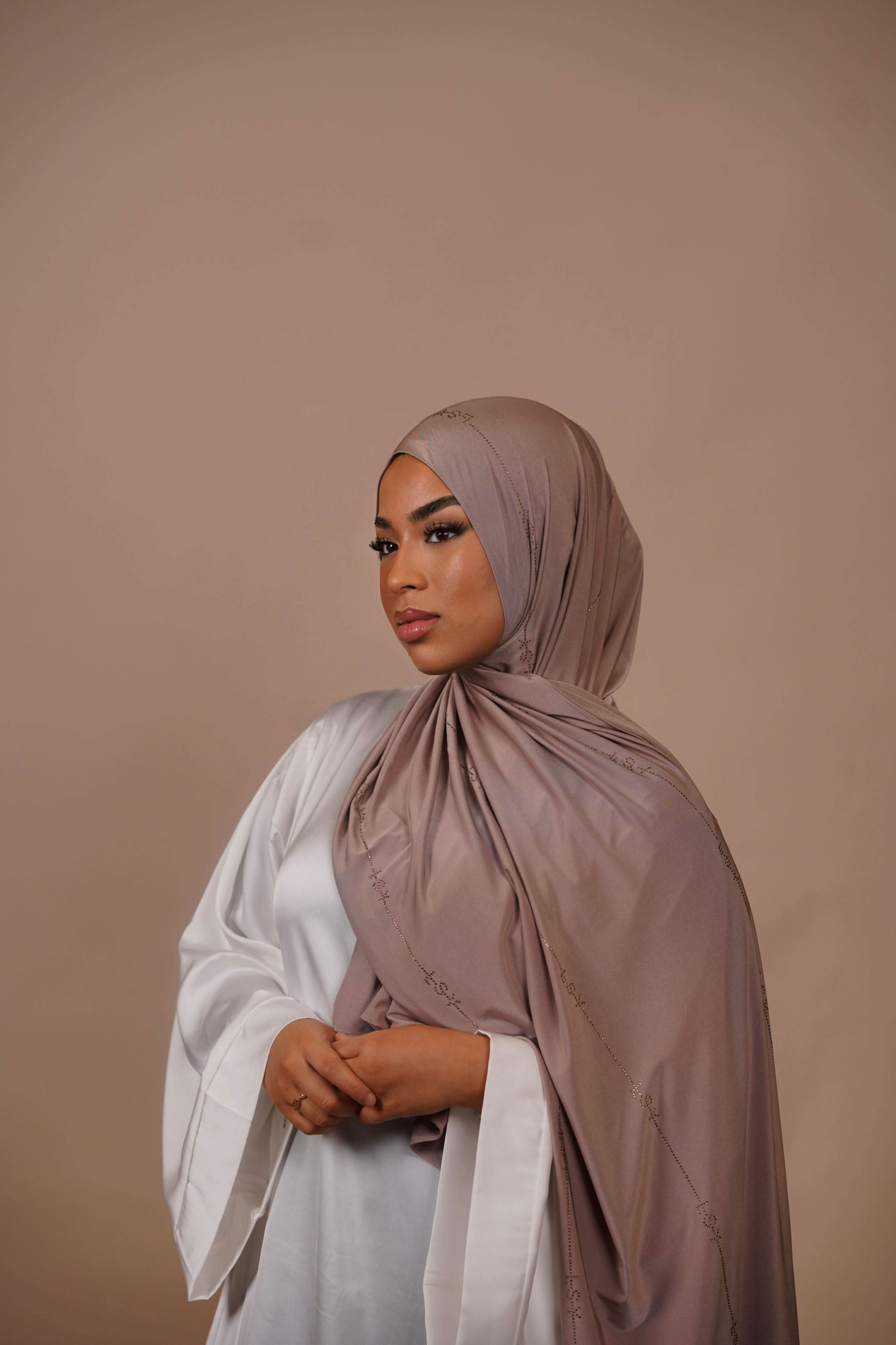 LSY Satin Premium Jersey - dark taupe - Losyana.Shop