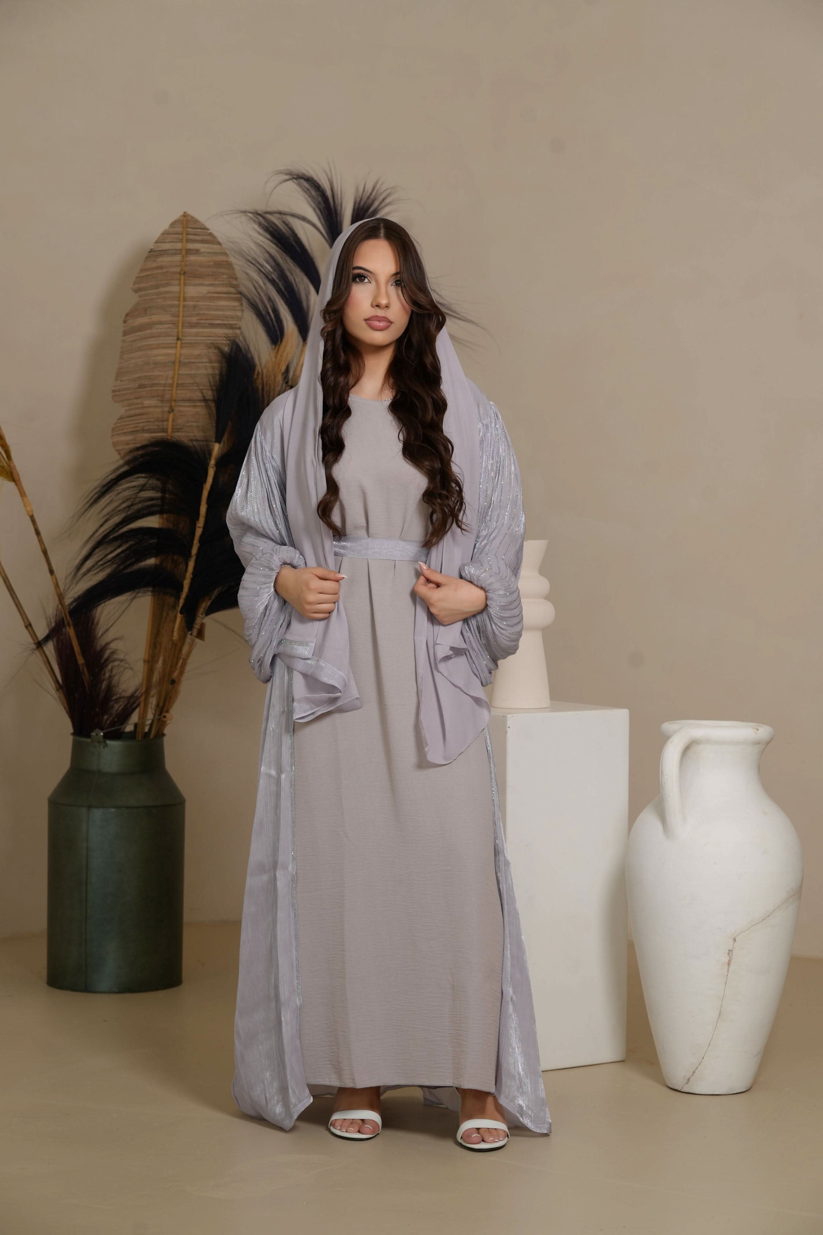 DXB Luxus Abaya - Lavendel - Losyana.Shop