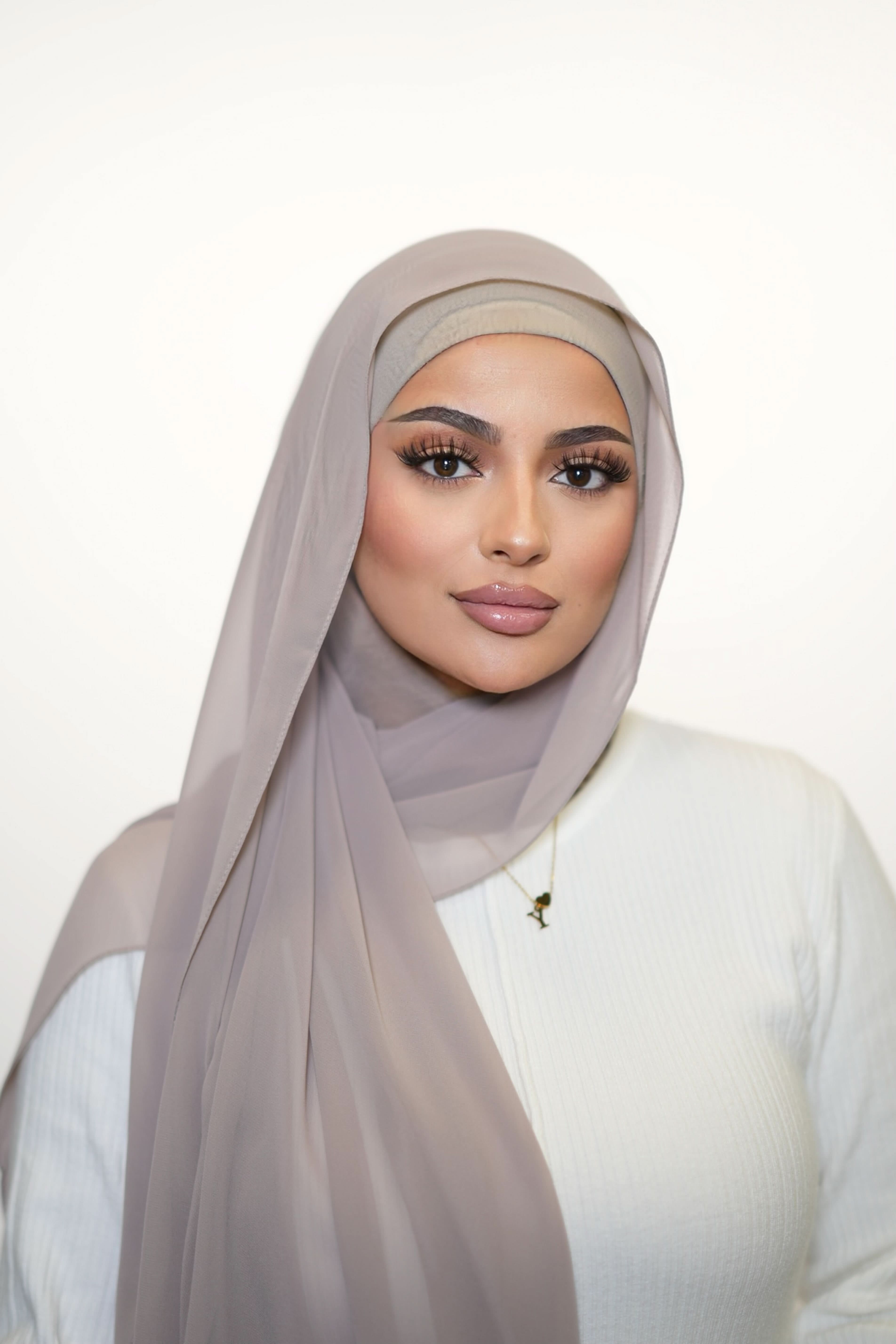 Chiffon - ashy beige - Losyana.Shop