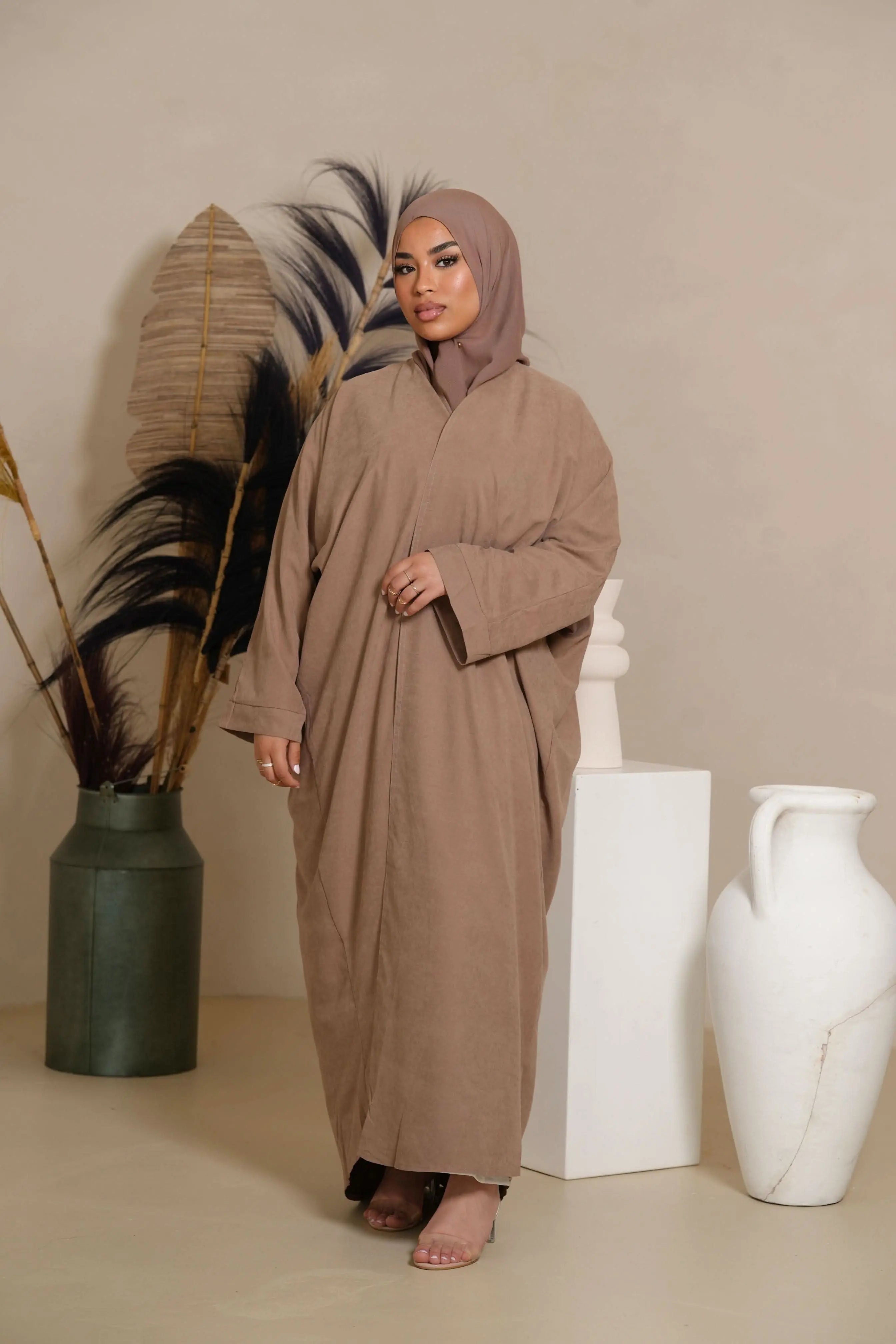 Suede kimono - Sand - Losyana.Shop