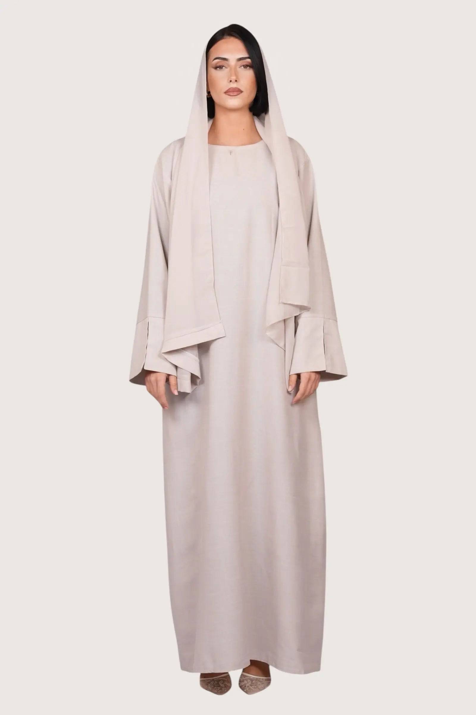 Linen Abaya - light beige Losyana.Shop