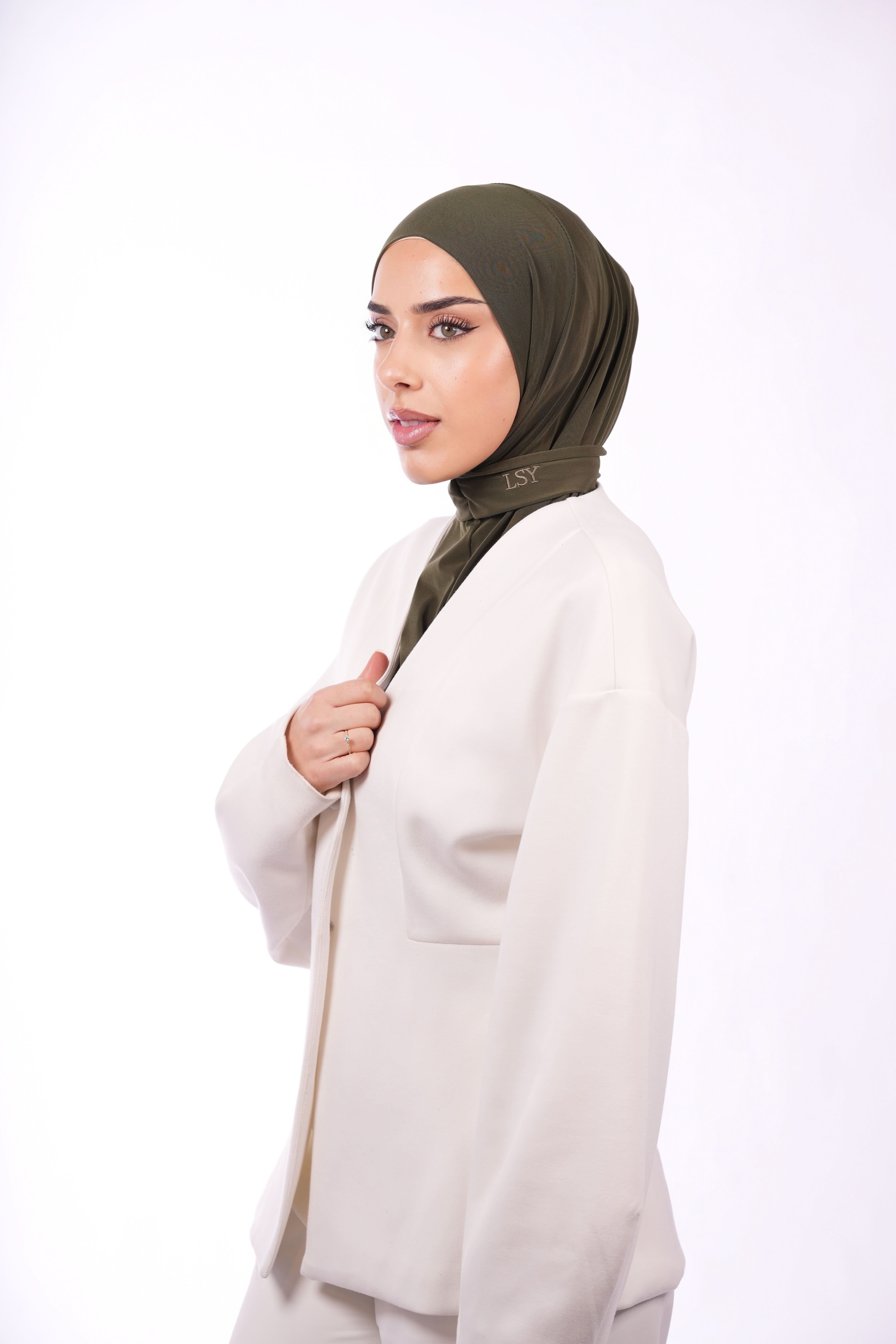Instant Hijab - army green - Losyana.Shop