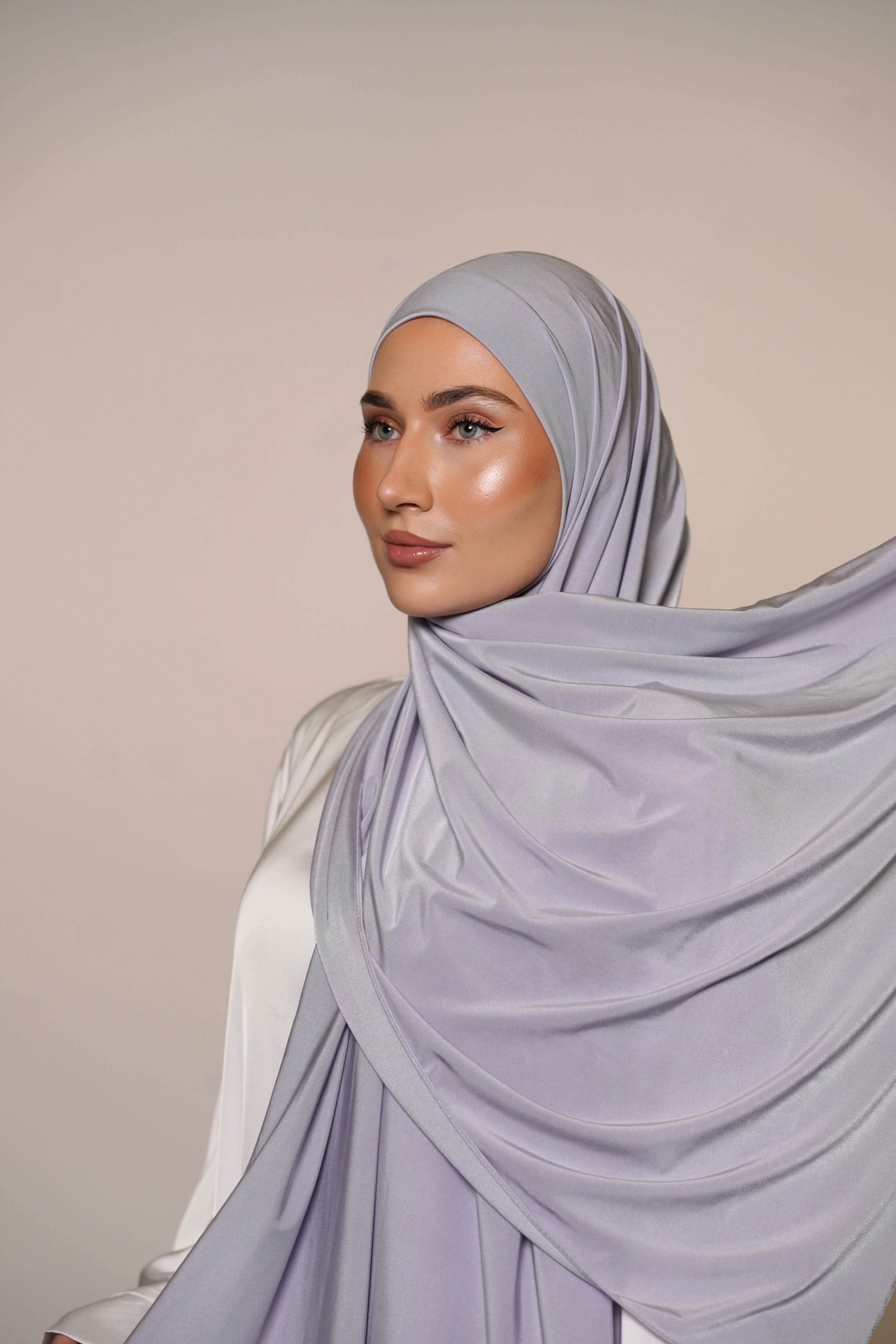 Satin Premium Jersey - silver blue - Losyana.Shop