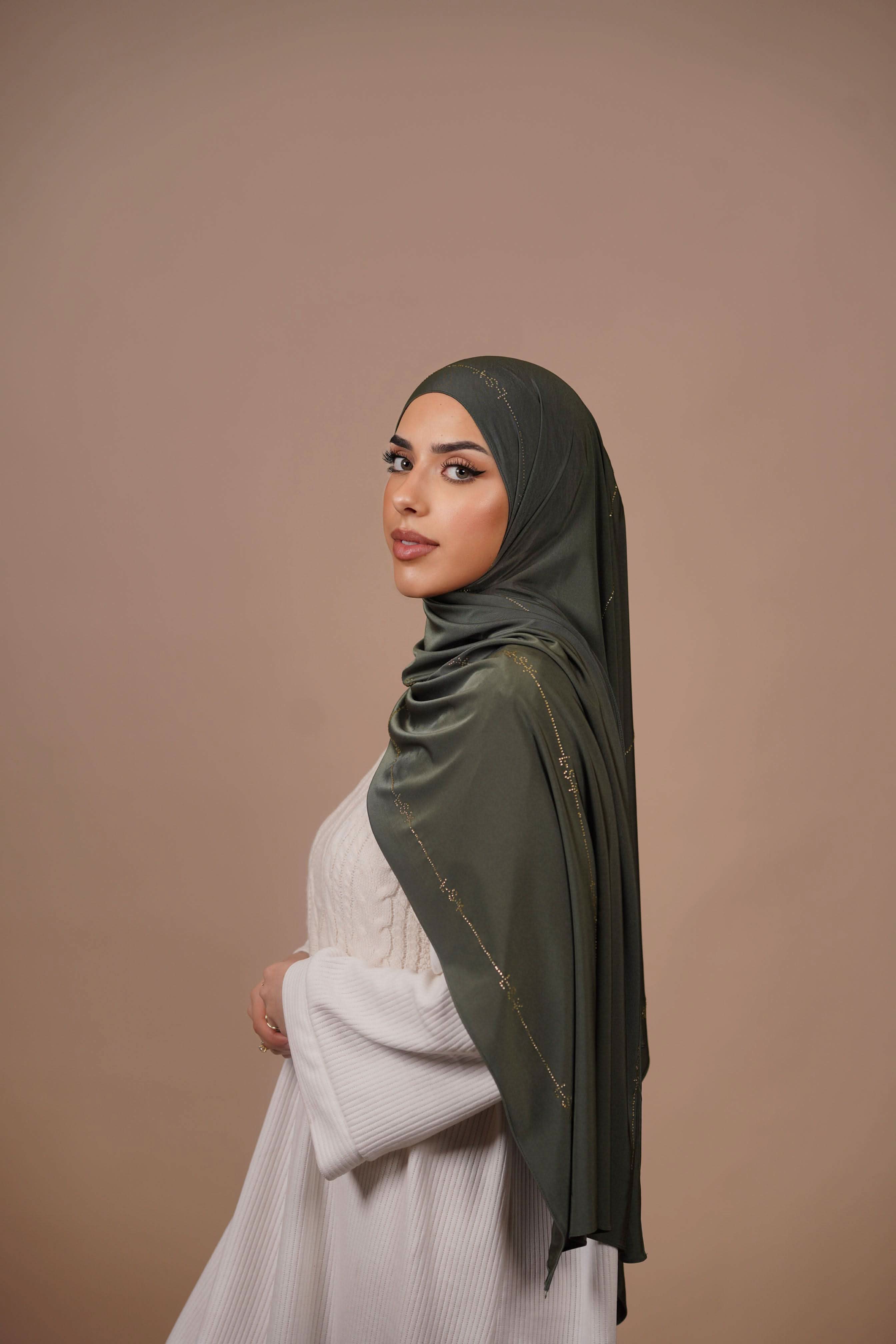 LSY Satin Premium Jersey- khaki green - Losyana.Shop