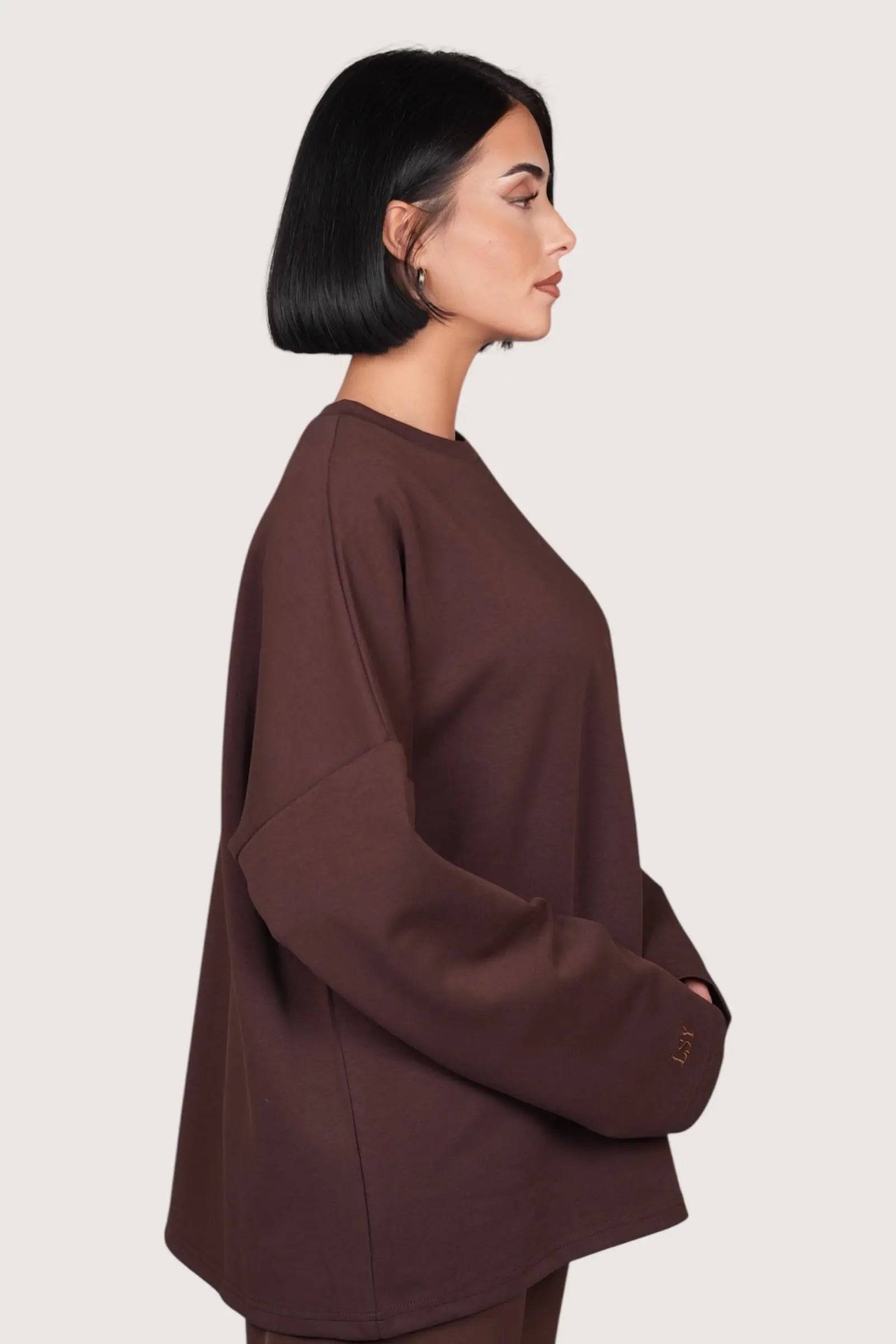 LSY longsleeve - espresso - Losyana.Shop