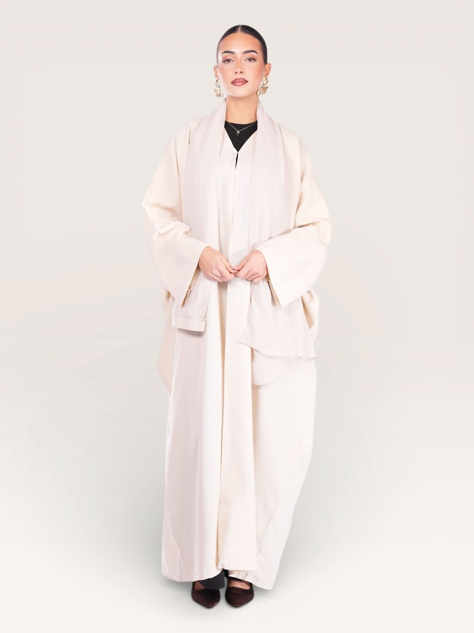 linen abaya/kimono - beige
