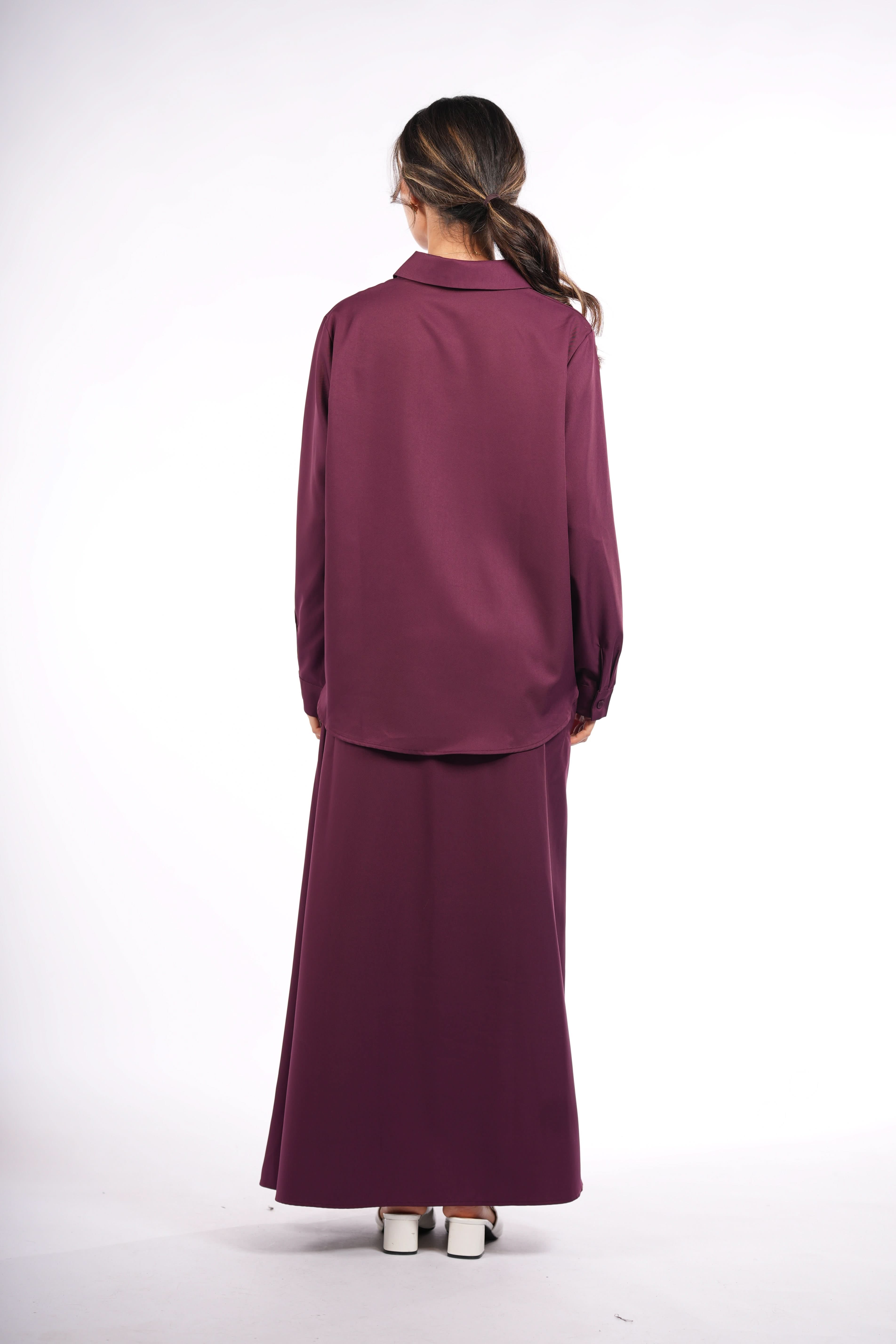 timeless blouse - eggplant - Losyana.Shop