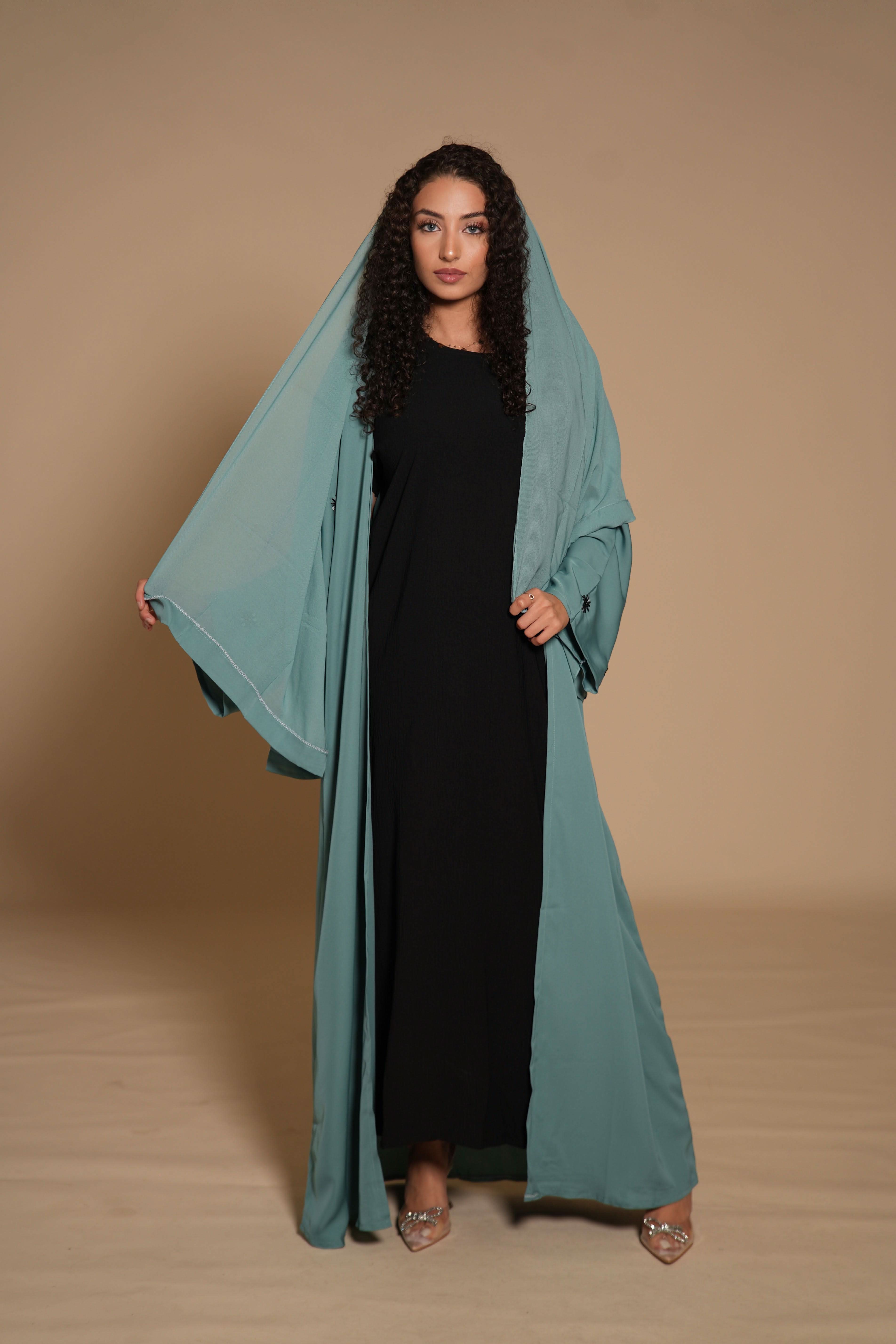 French Abaya - sky blue - Losyana.Shop