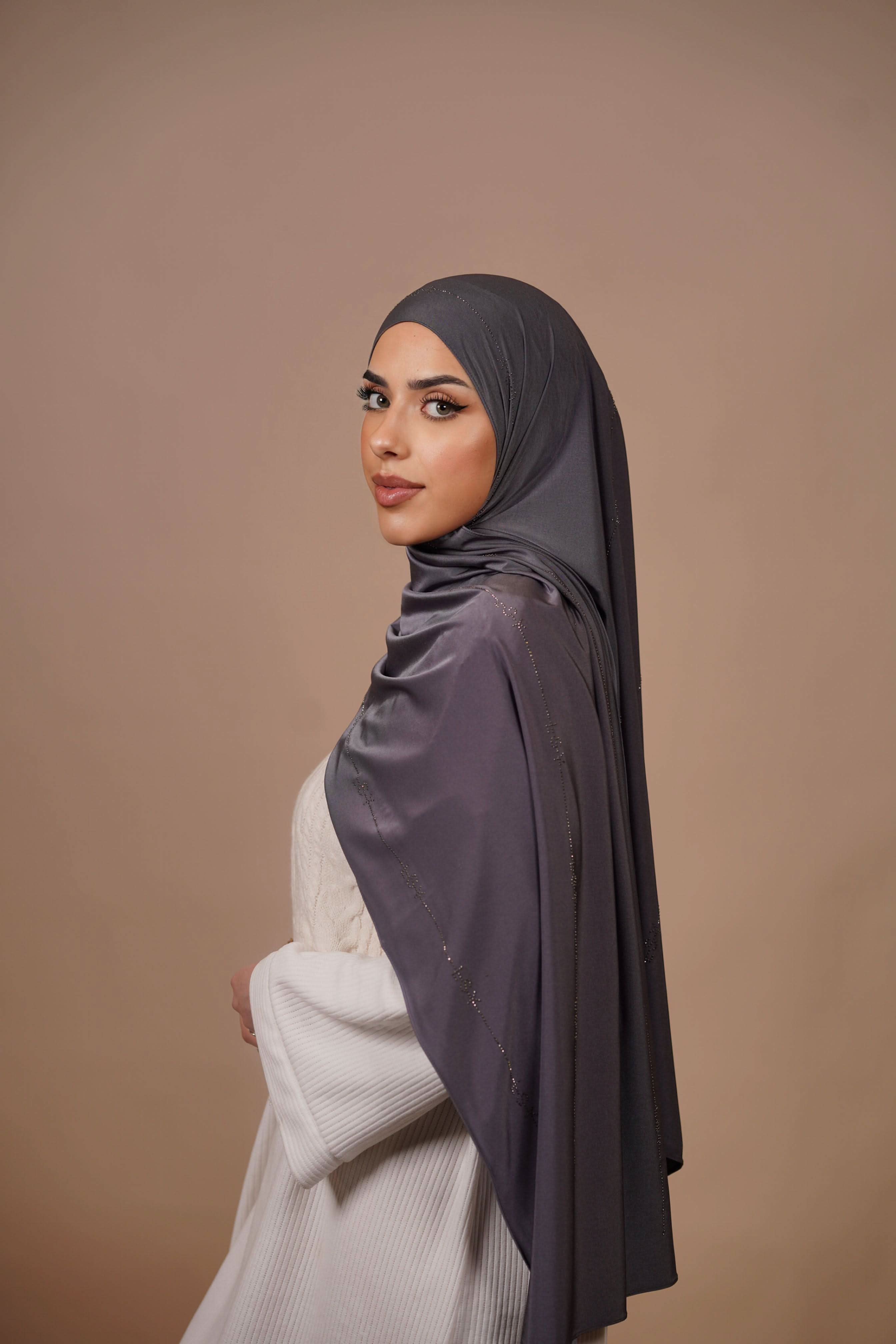 LSY Satin Premium Jersey - dark grey - Losyana.Shop