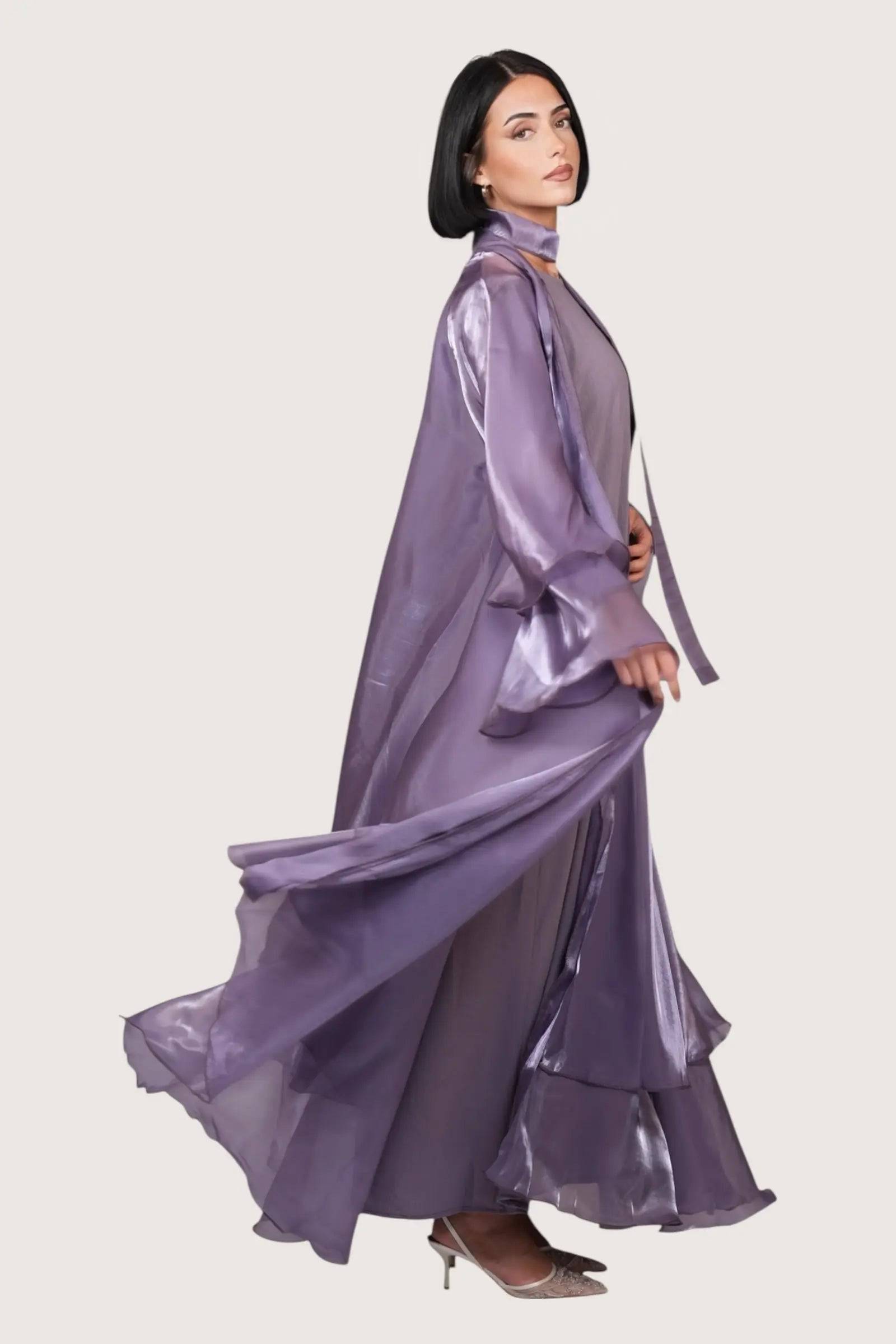 Flower Abaya - lavender Losyana.Shop