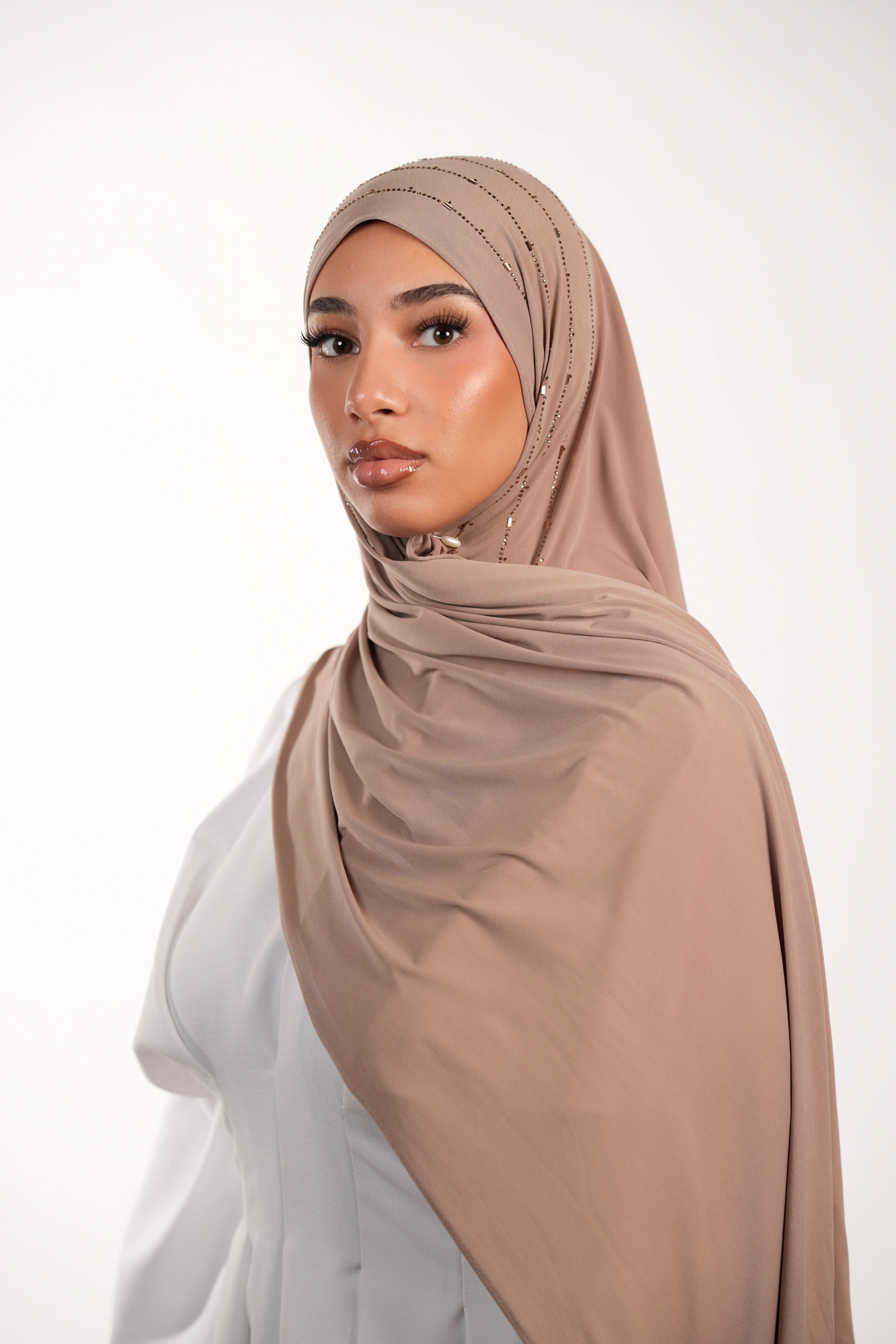 Premium Jersey Strass - sandy beige - Losyana.Shop