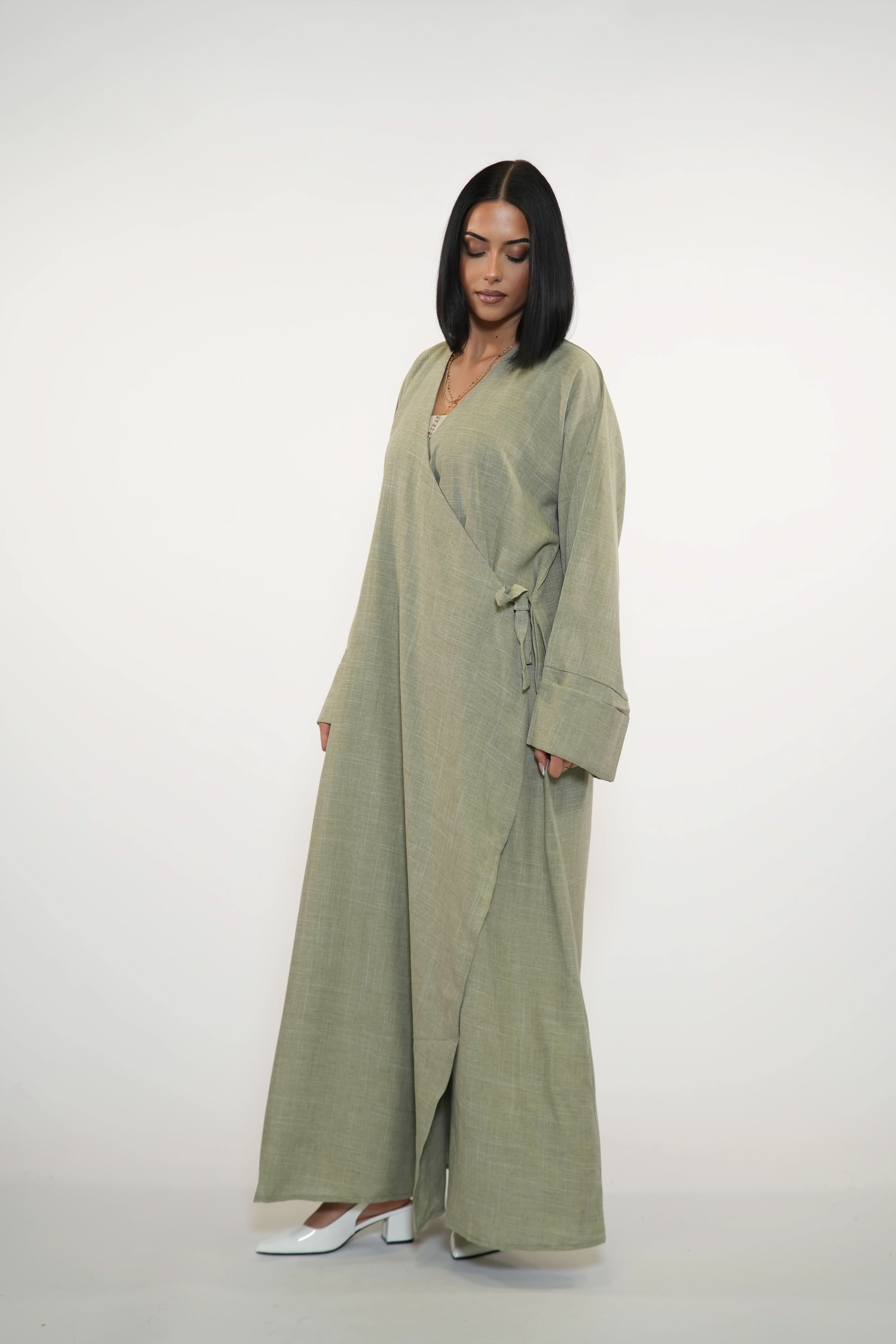 WICKEL ABAYA - PISTACHIO - Losyana.Shop