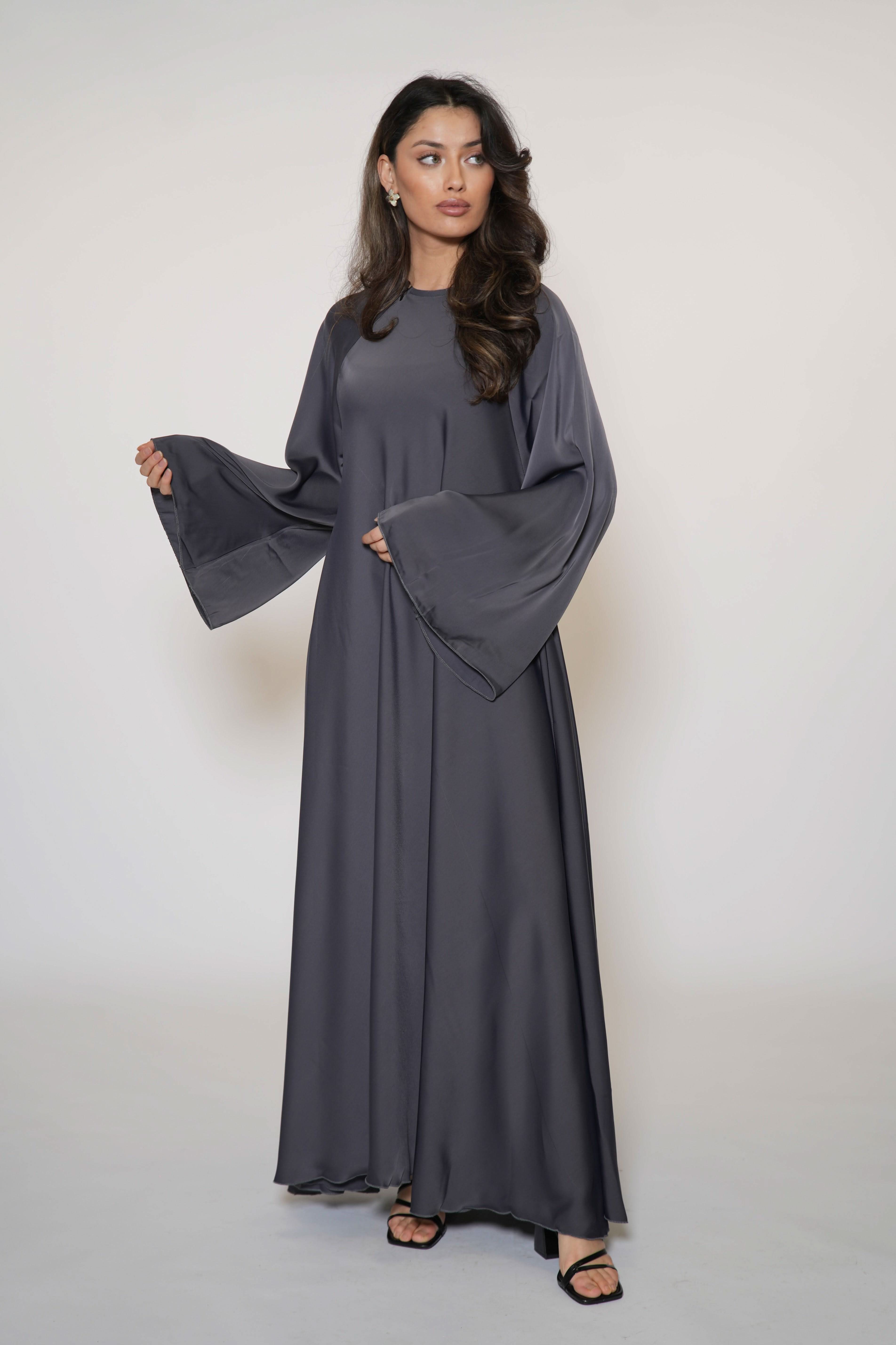 A-Line dress - night grey - Losyana.Shop