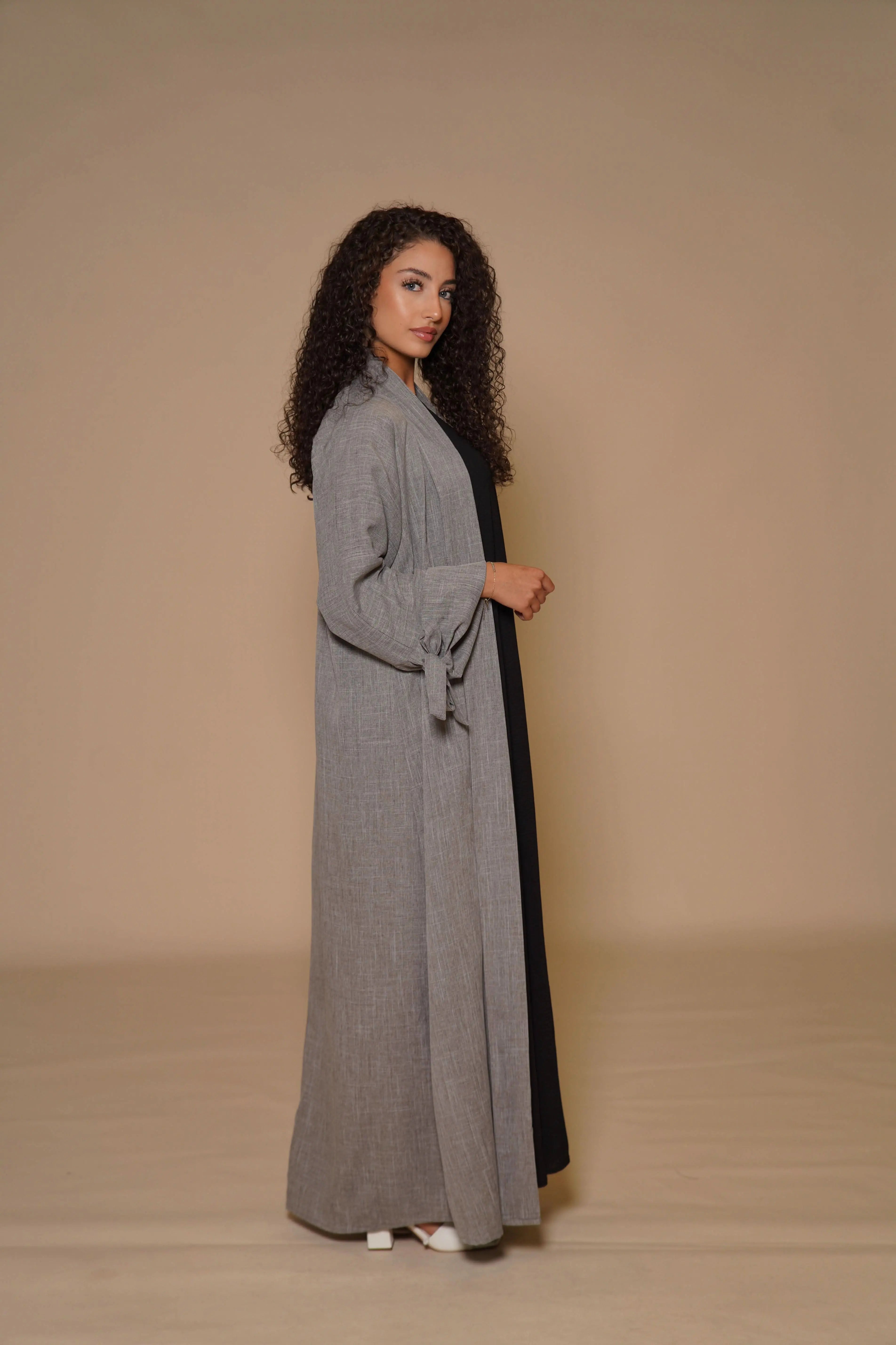 Linen Set - dark grey - Losyana.Shop