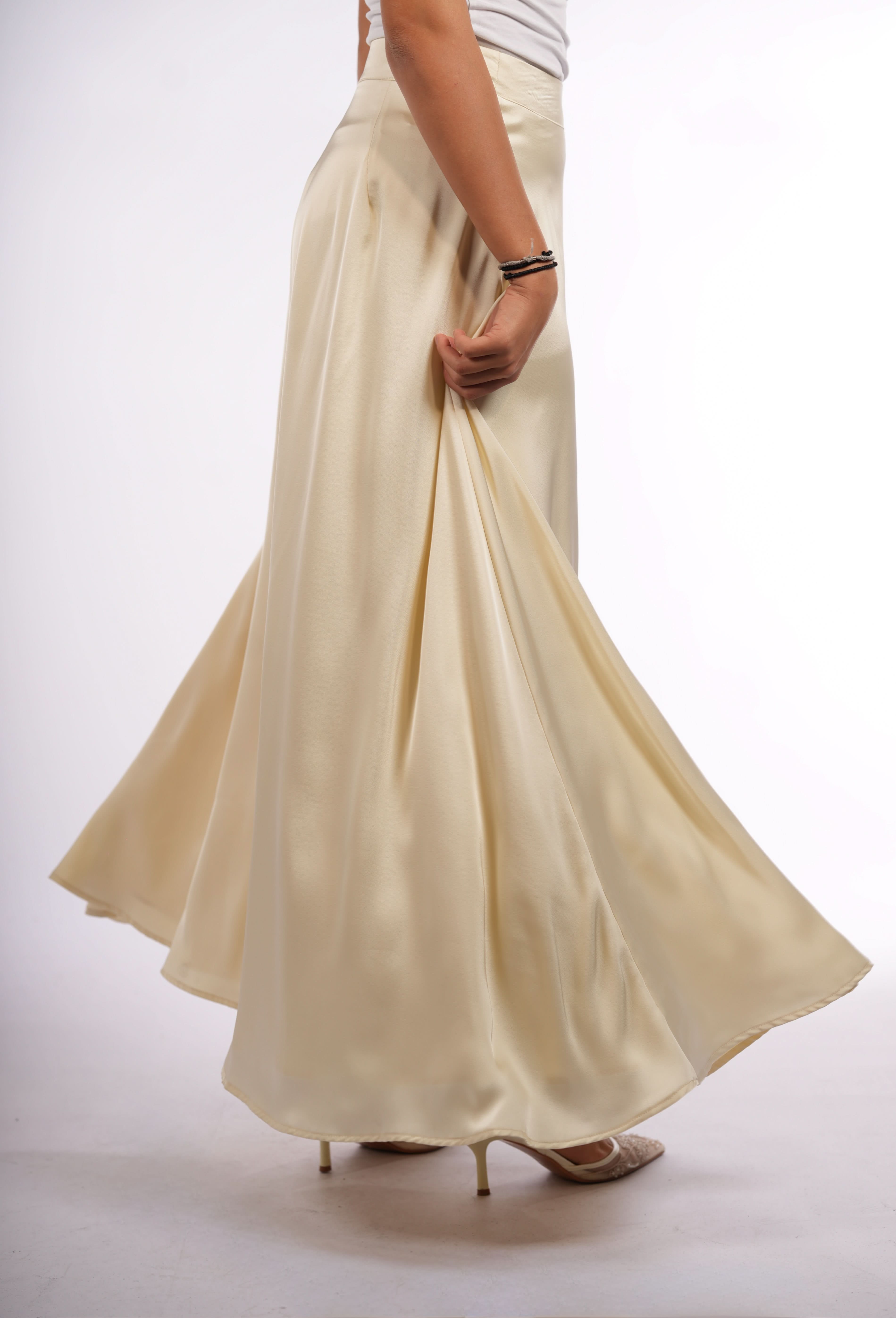 satin poésie - butter yellow - Losyana.Shop