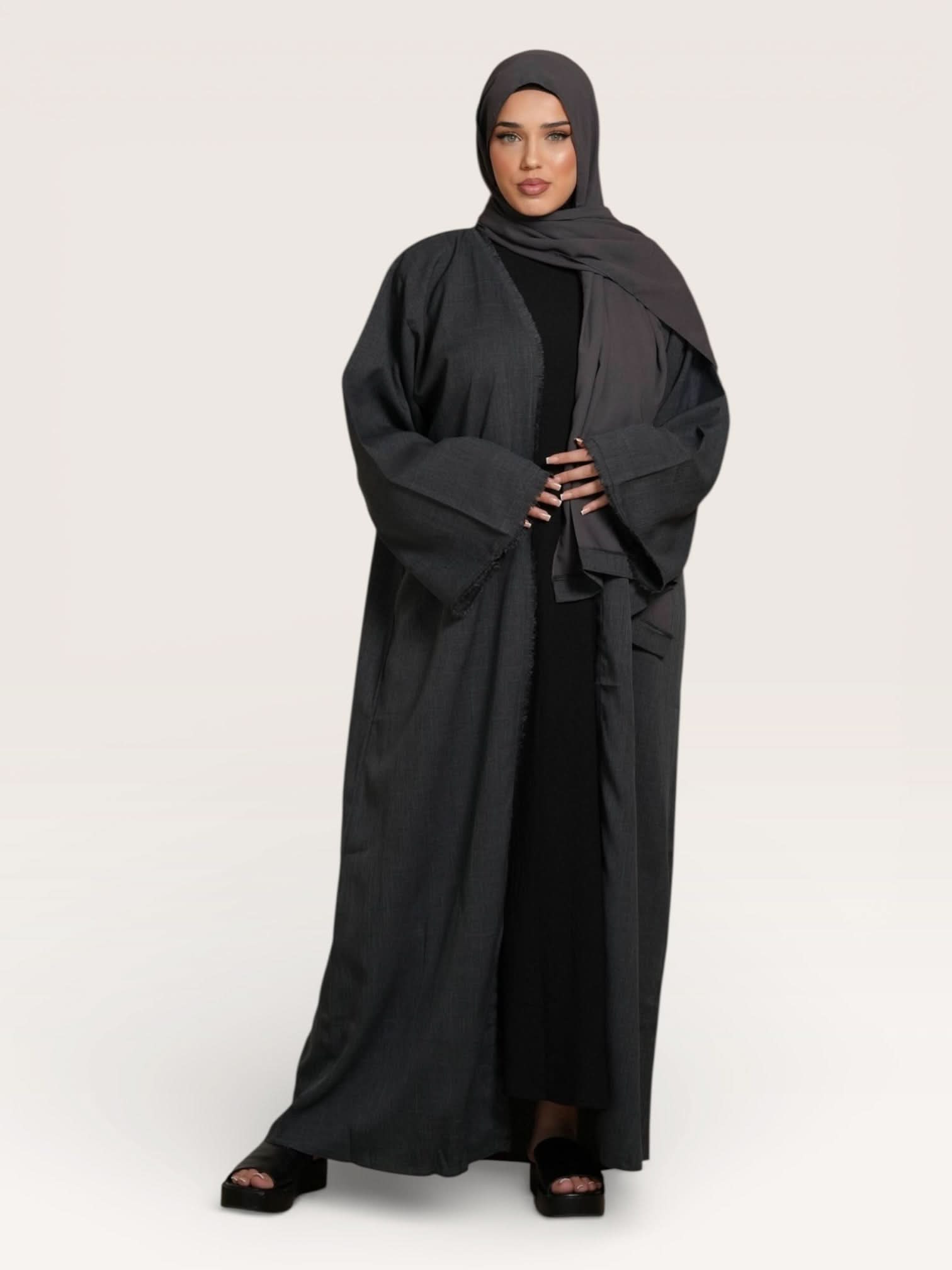 linen set - dark grey