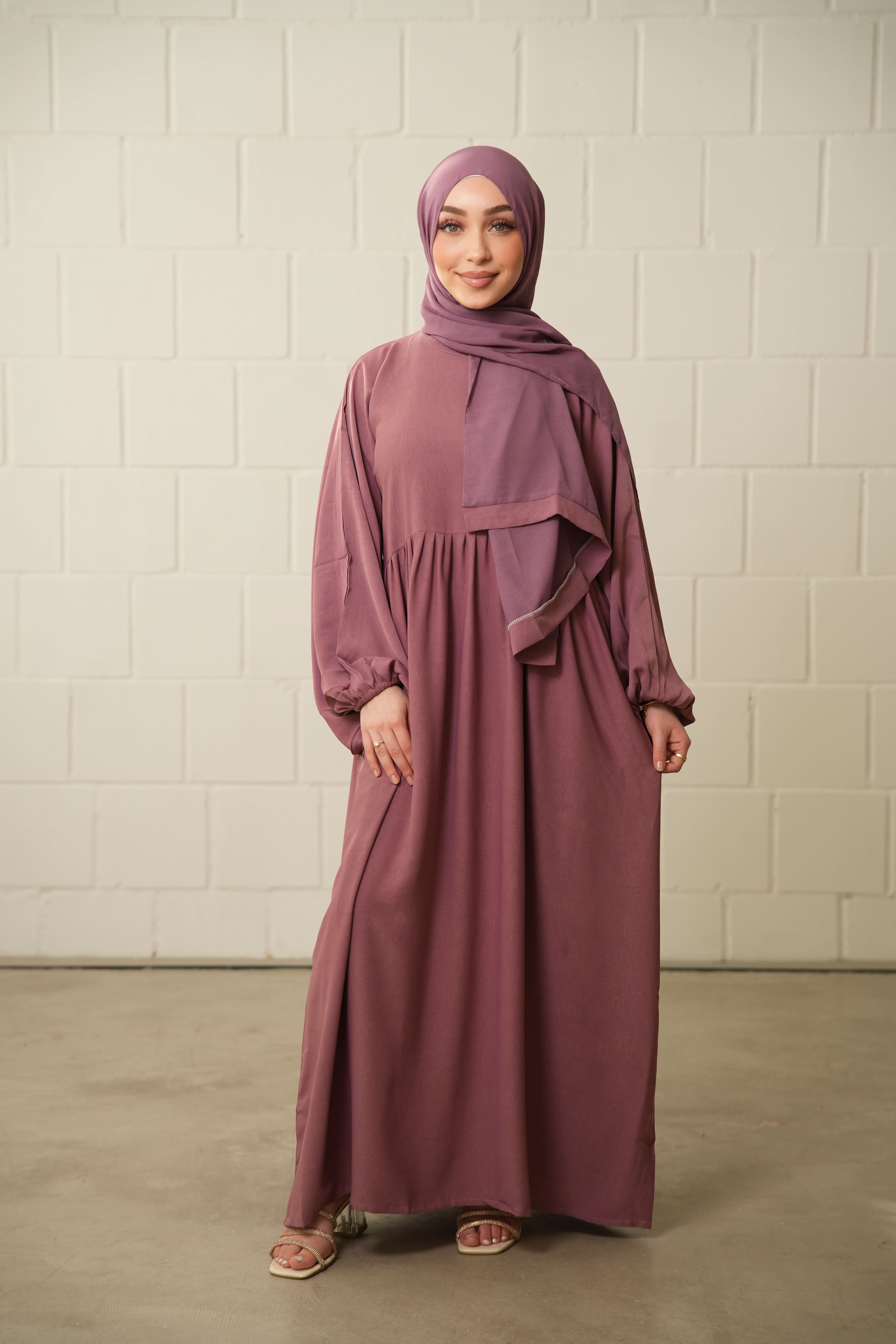 ballon abaya - dark rose - Losyana.Shop