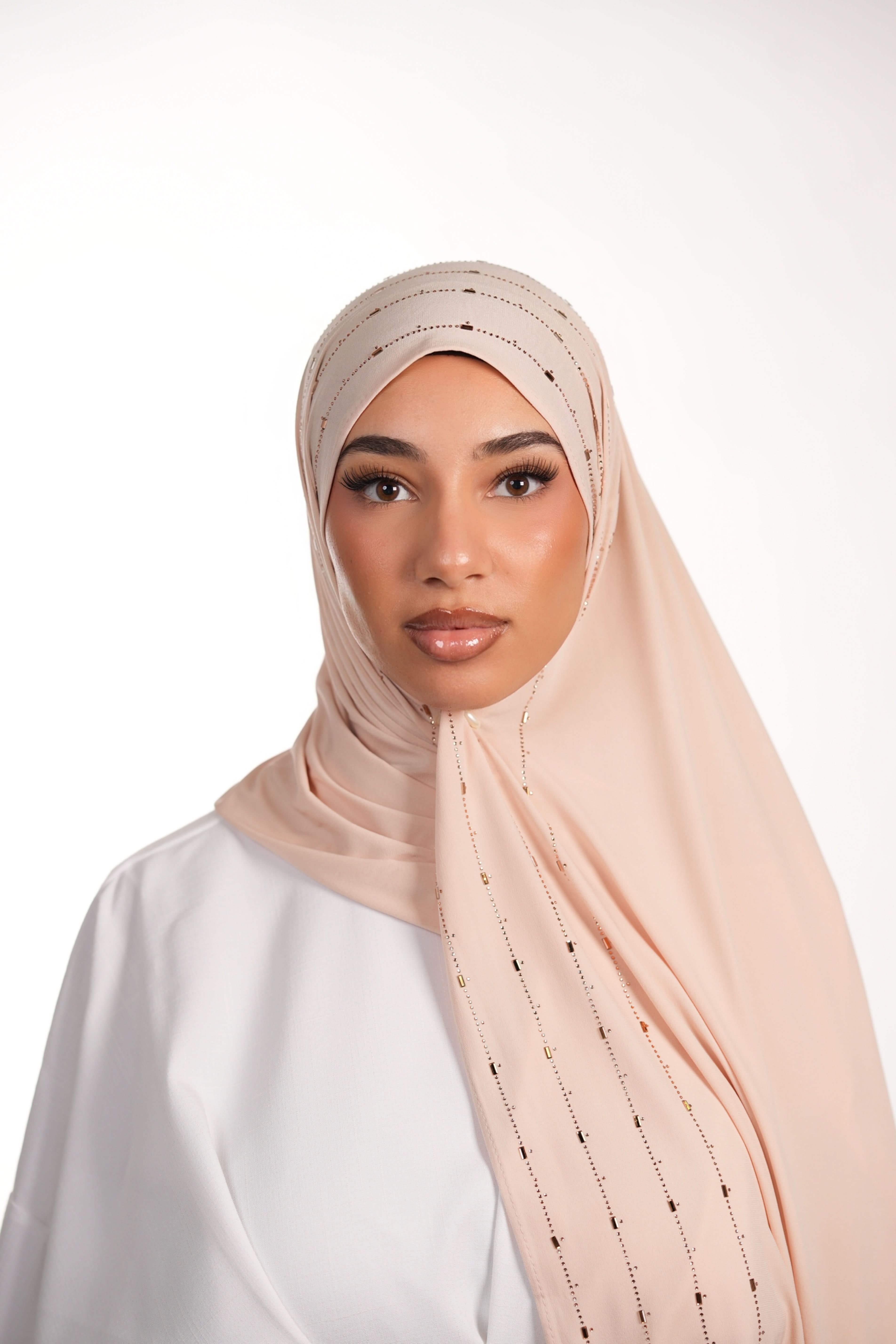 Premium Jersey Strass - light peach - Losyana.Shop