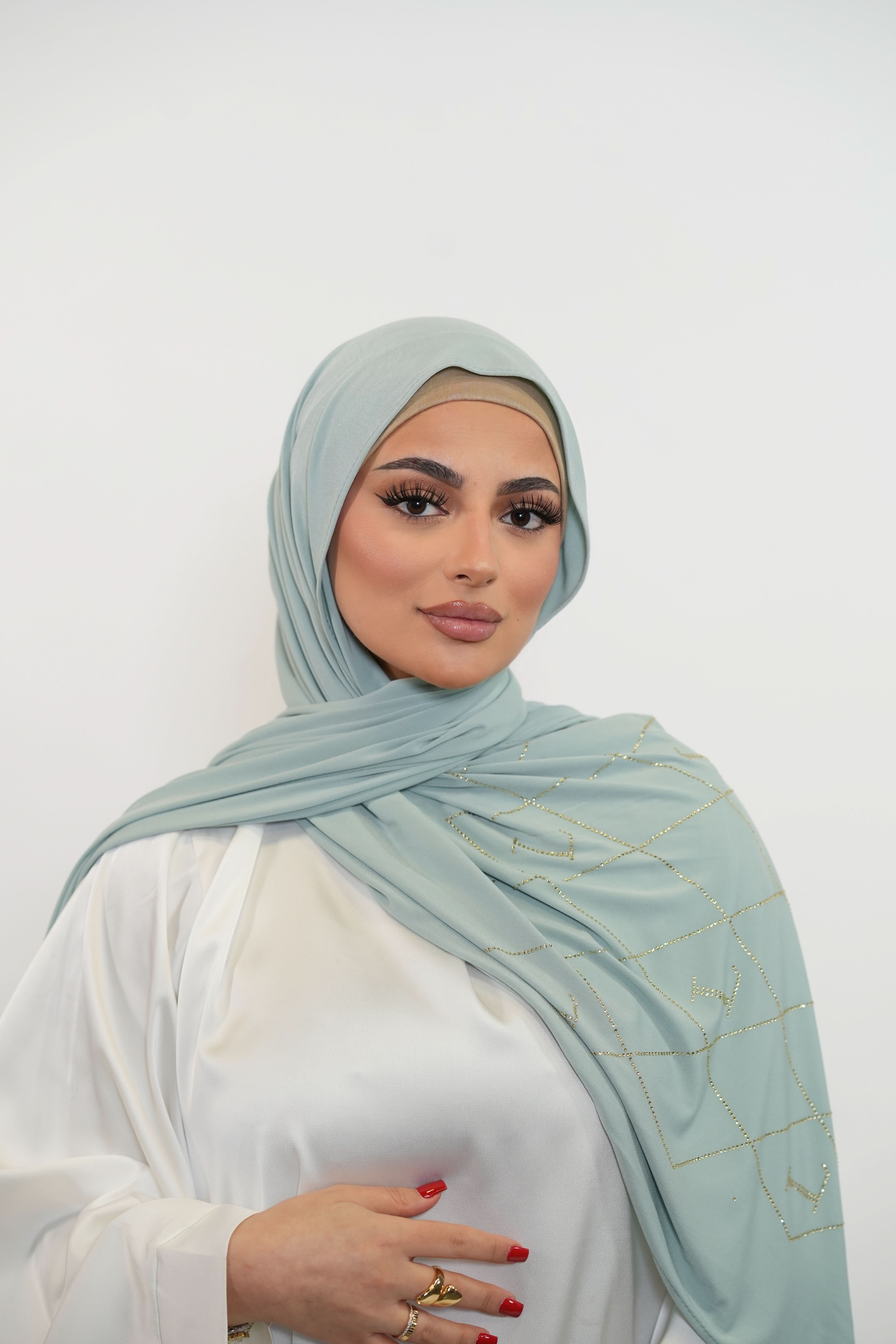 Premium Jersey Strass “L” - mint - Losyana.Shop