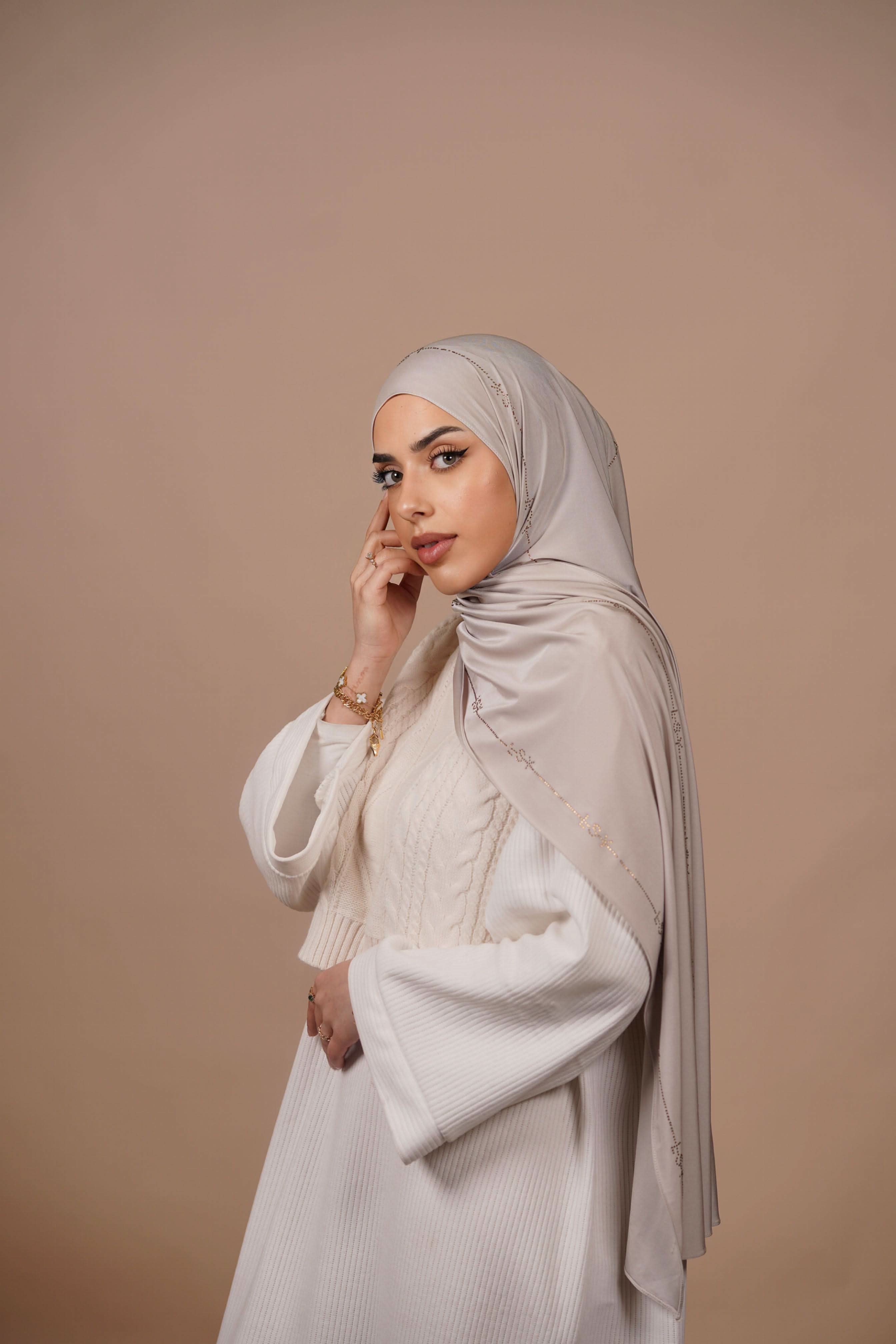 LSY Satin Premium Jersey - ashy beige - Losyana.Shop