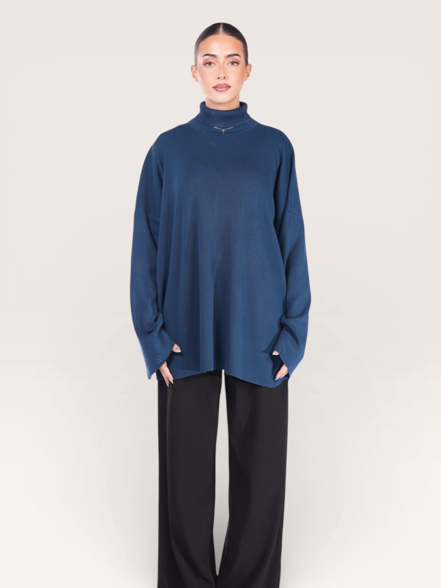 luxury knit - teal - Losyana.Shop