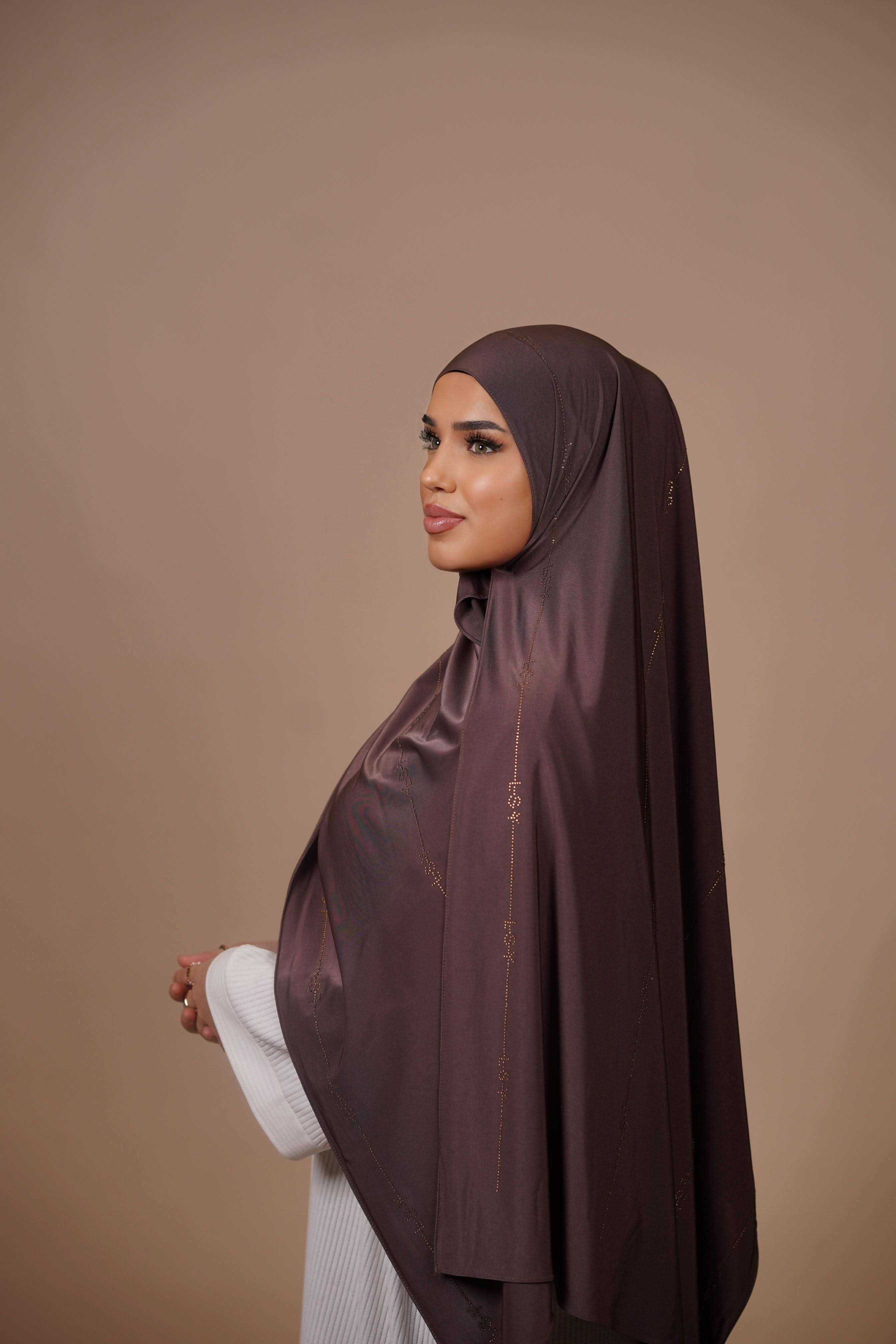 LSY Satin Premium Jersey - coffee - Losyana.Shop
