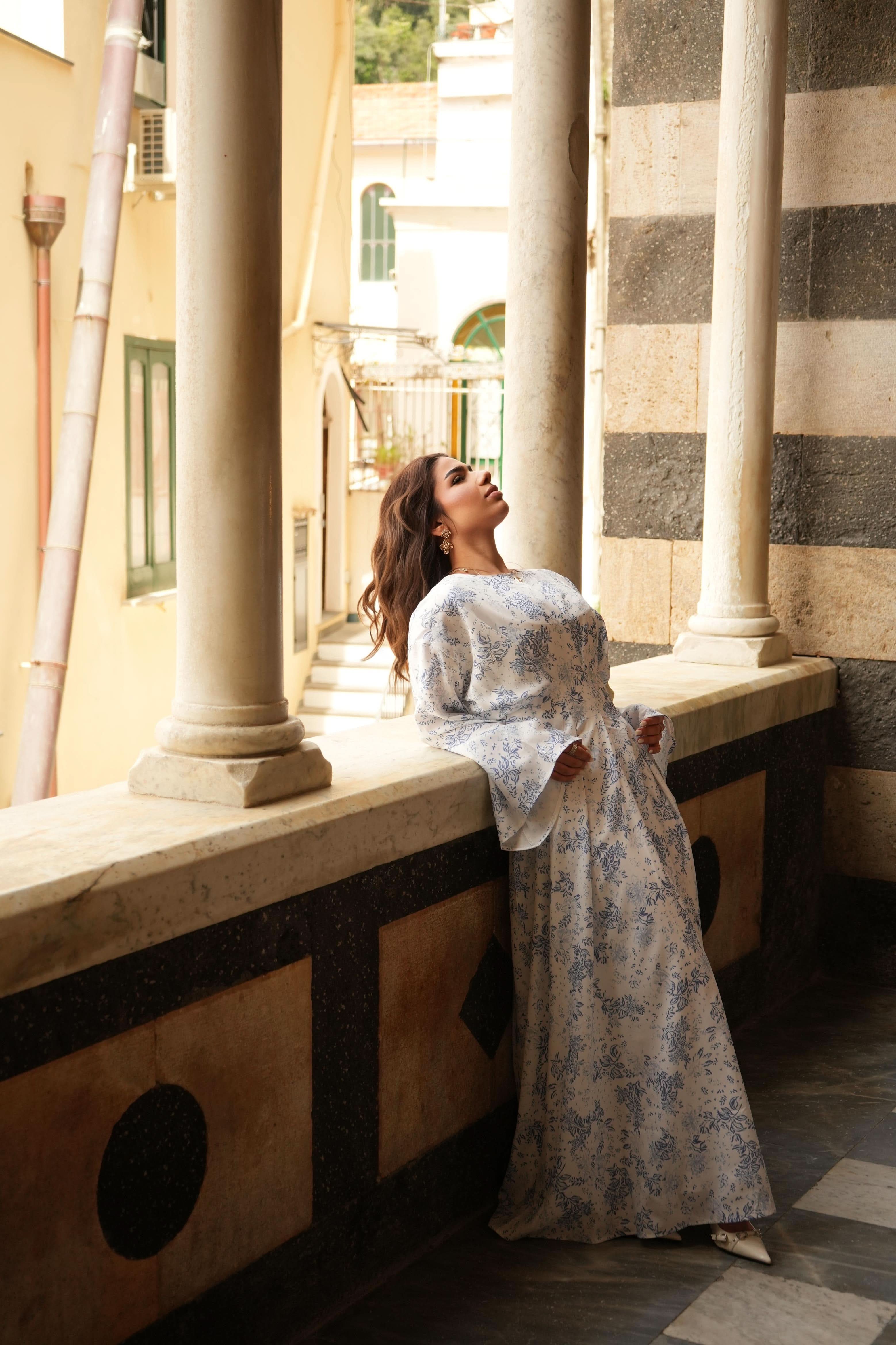 LA BALLEZA CORSET DRESS - AMALFI GARDEN - Losyana.Shop