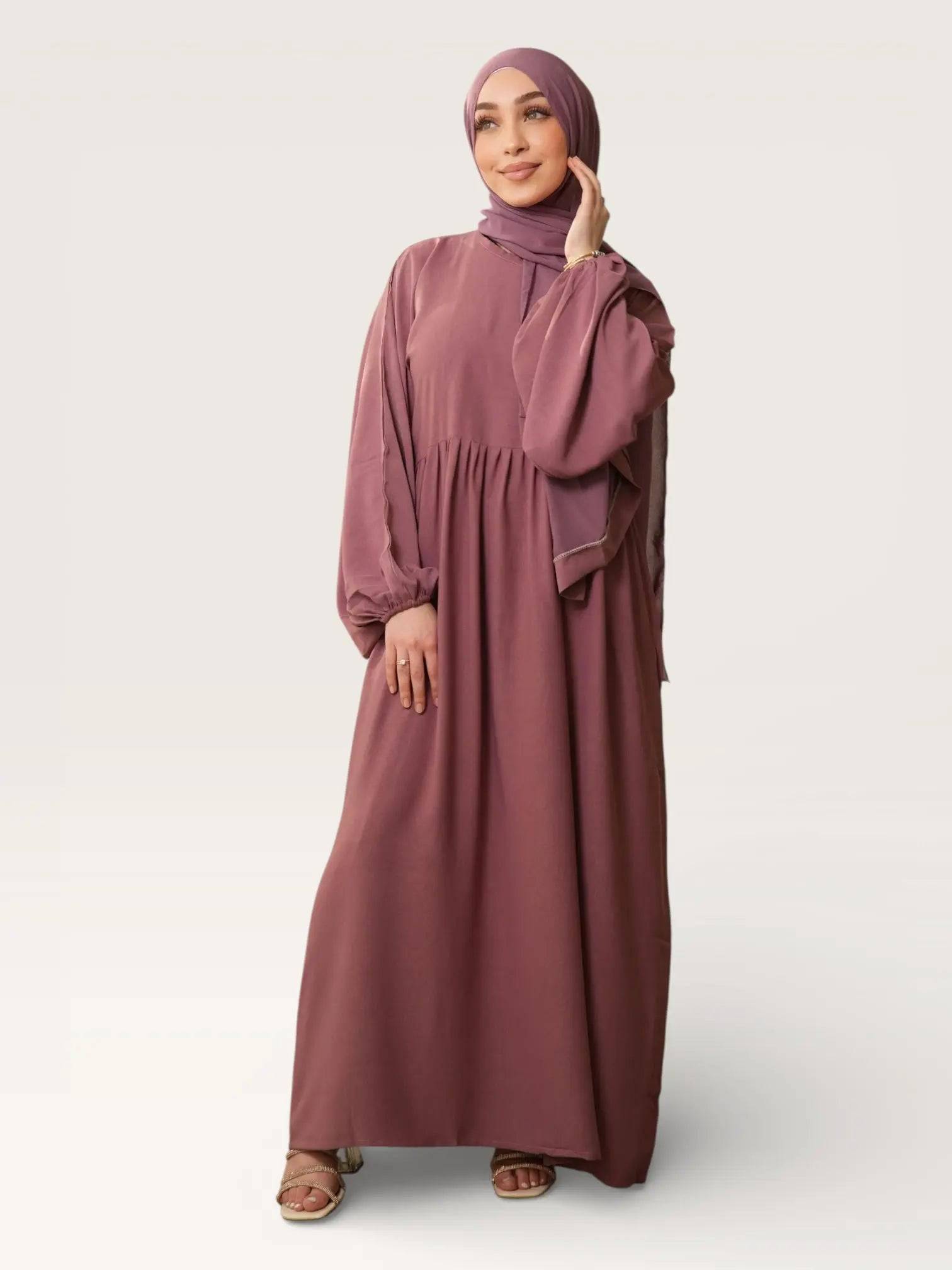 Medina abaya - dark rose - Losyana.Shop