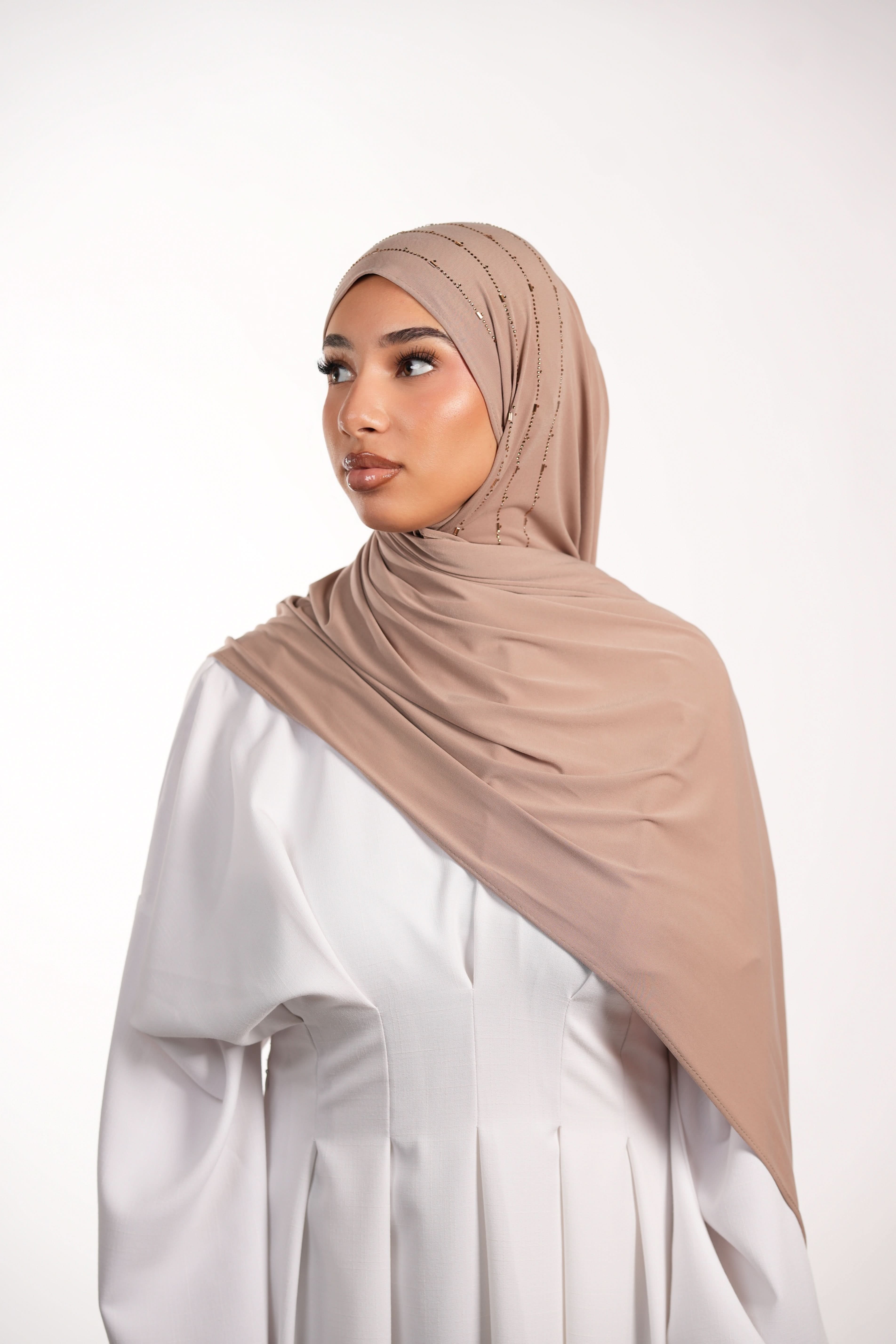 Premium Jersey Strass - sandy beige - Losyana.Shop