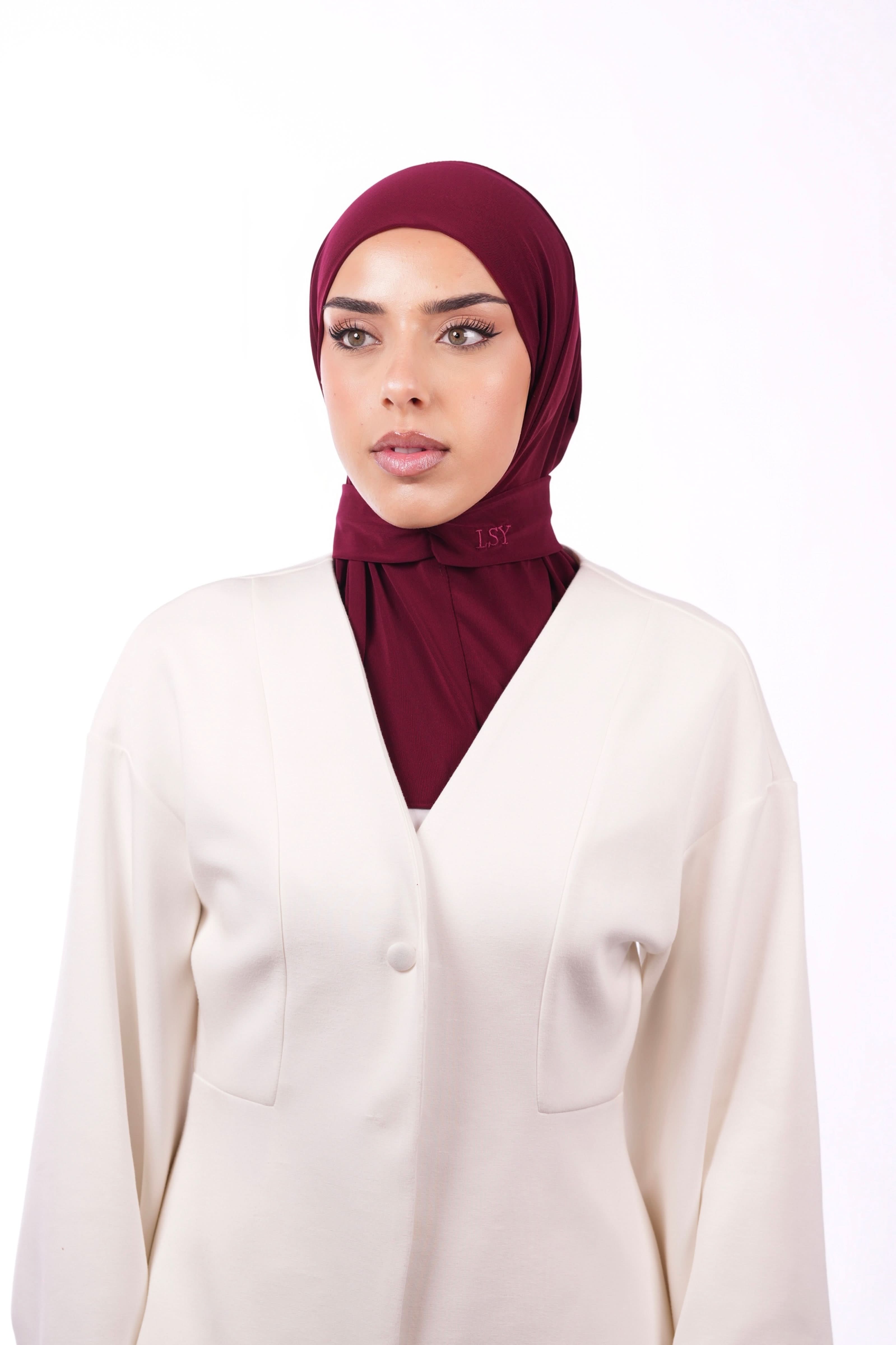 Instant Hijab - bordeaux - Losyana.Shop