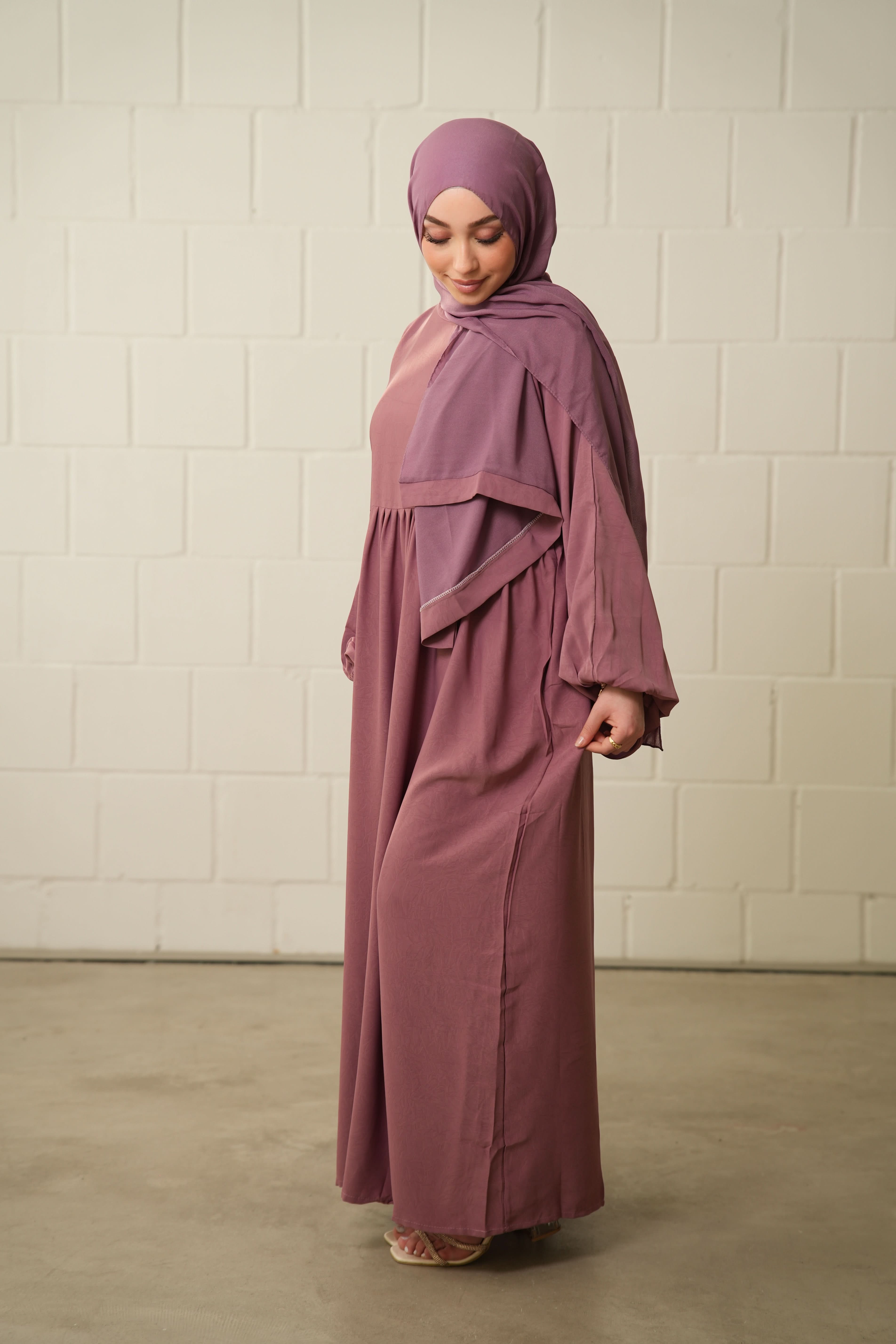 ballon abaya - dark rose - Losyana.Shop