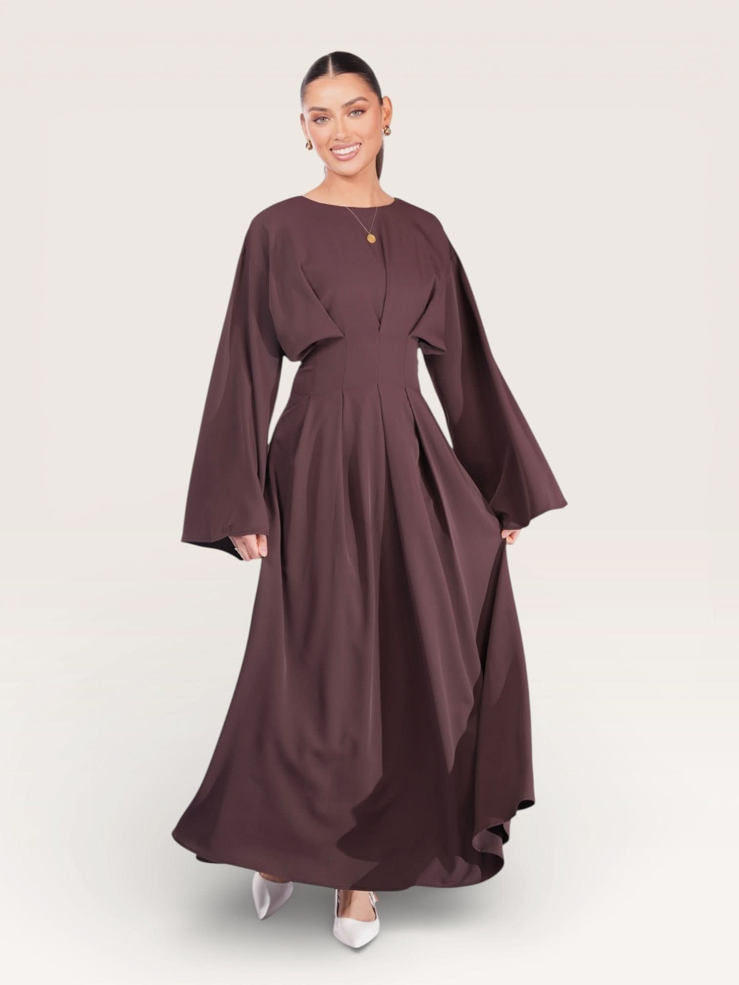 the corset dress - coffee