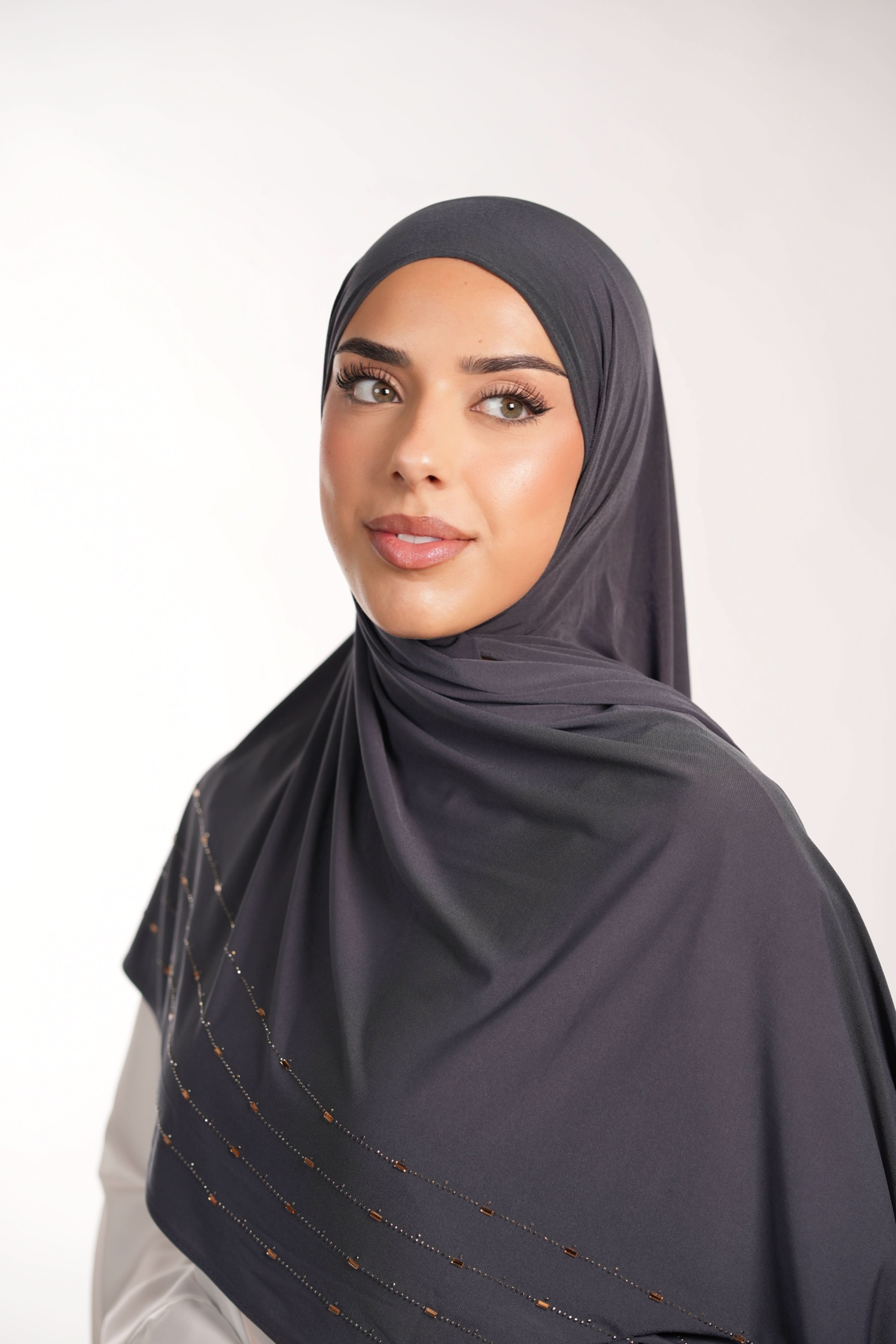 Premium Jersey Strass - dark grey - Losyana.Shop