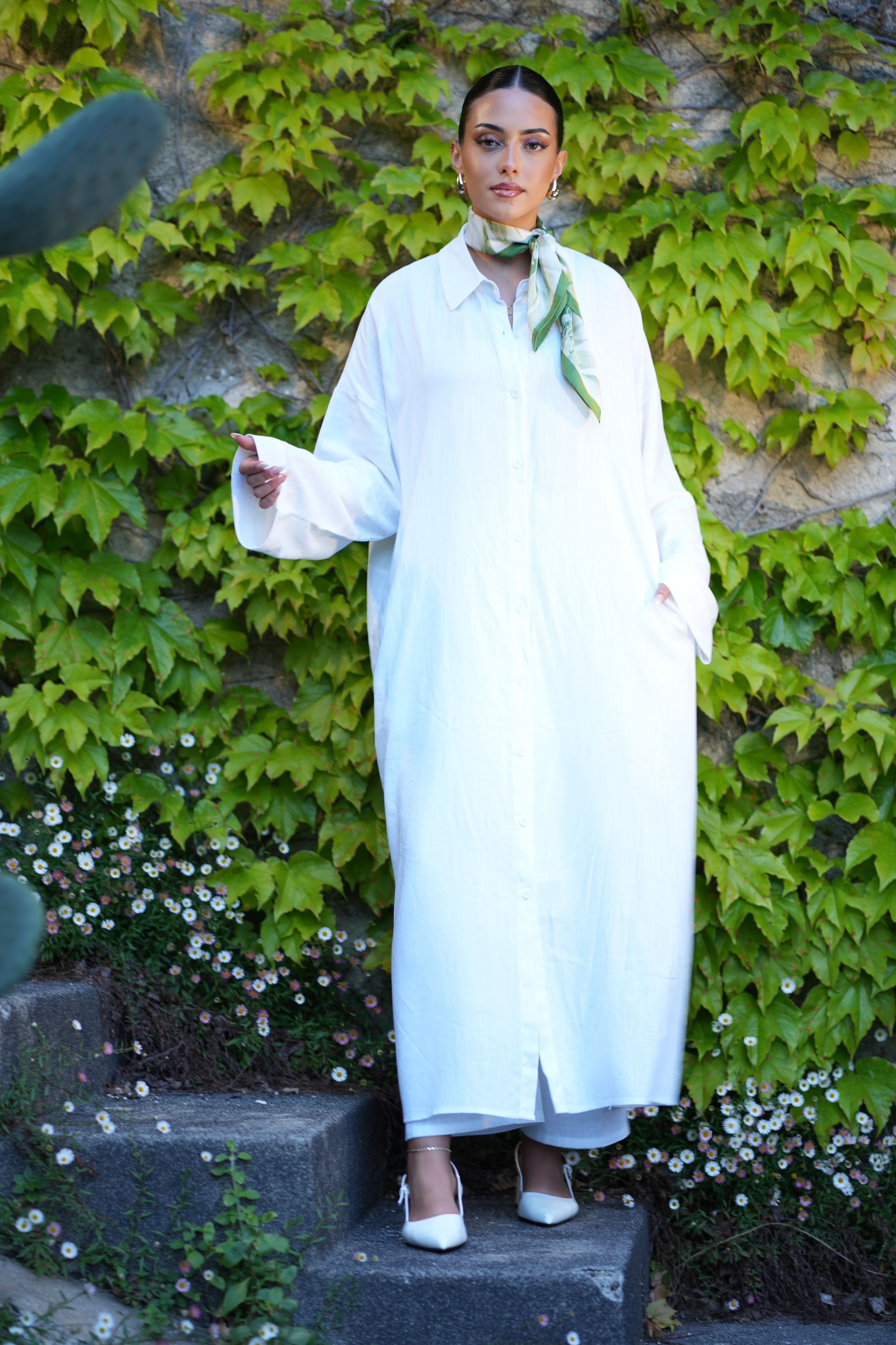 PALMA LINEN SET - WHITE - Losyana.Shop