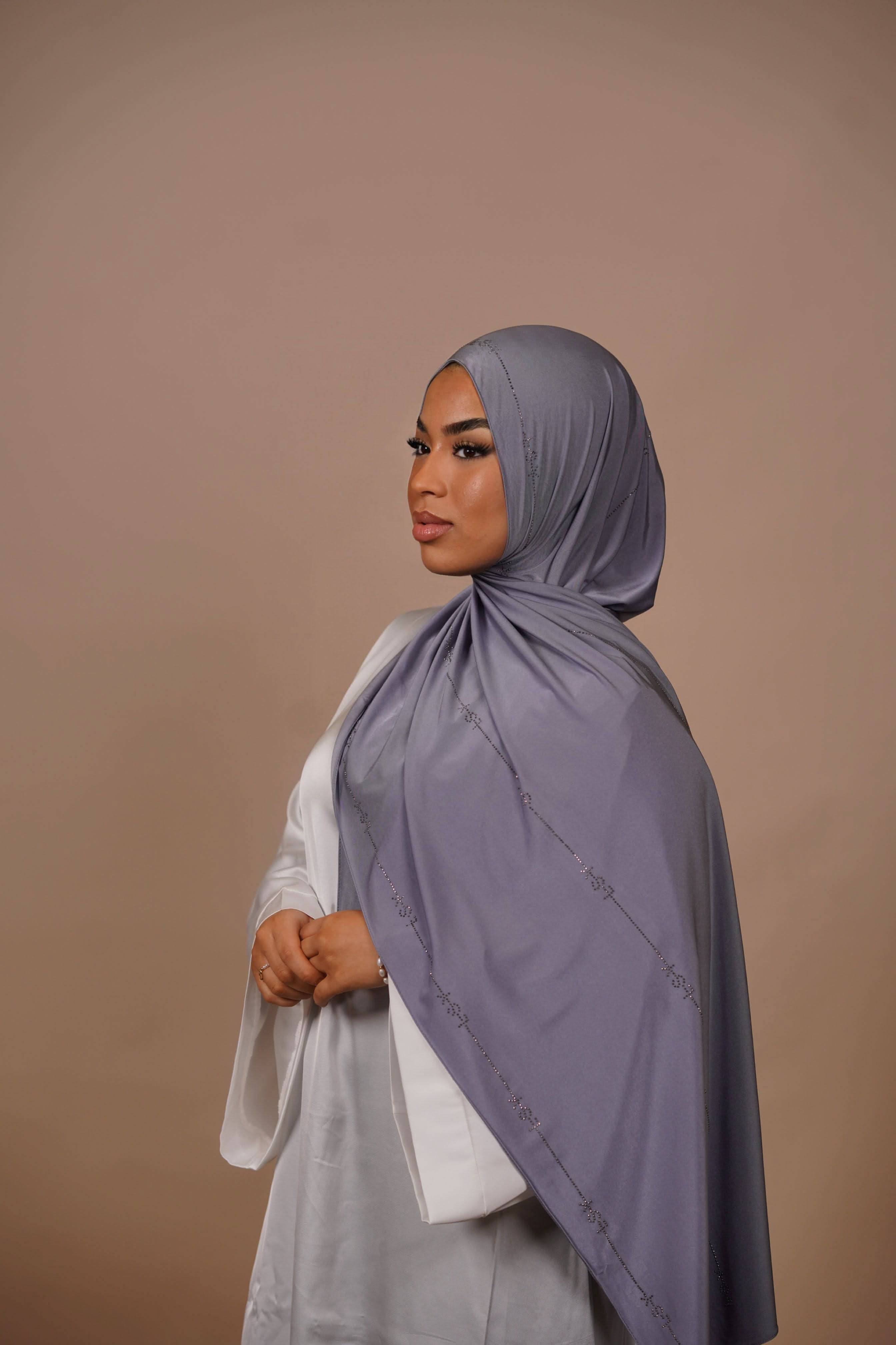 LSY Satin Premium Jersey - lavender grey - Losyana.Shop